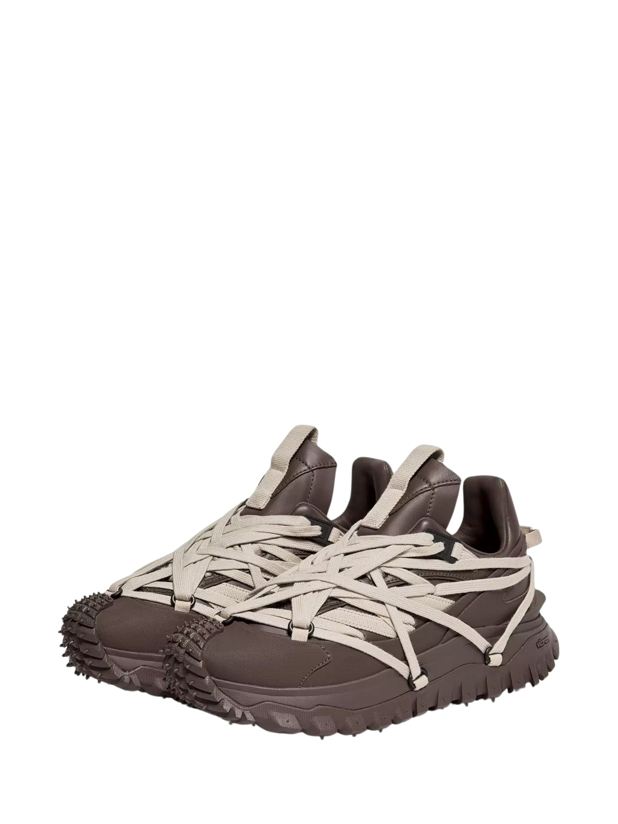 Moncler X Rick Owens Sneakers Brown Cow Leather