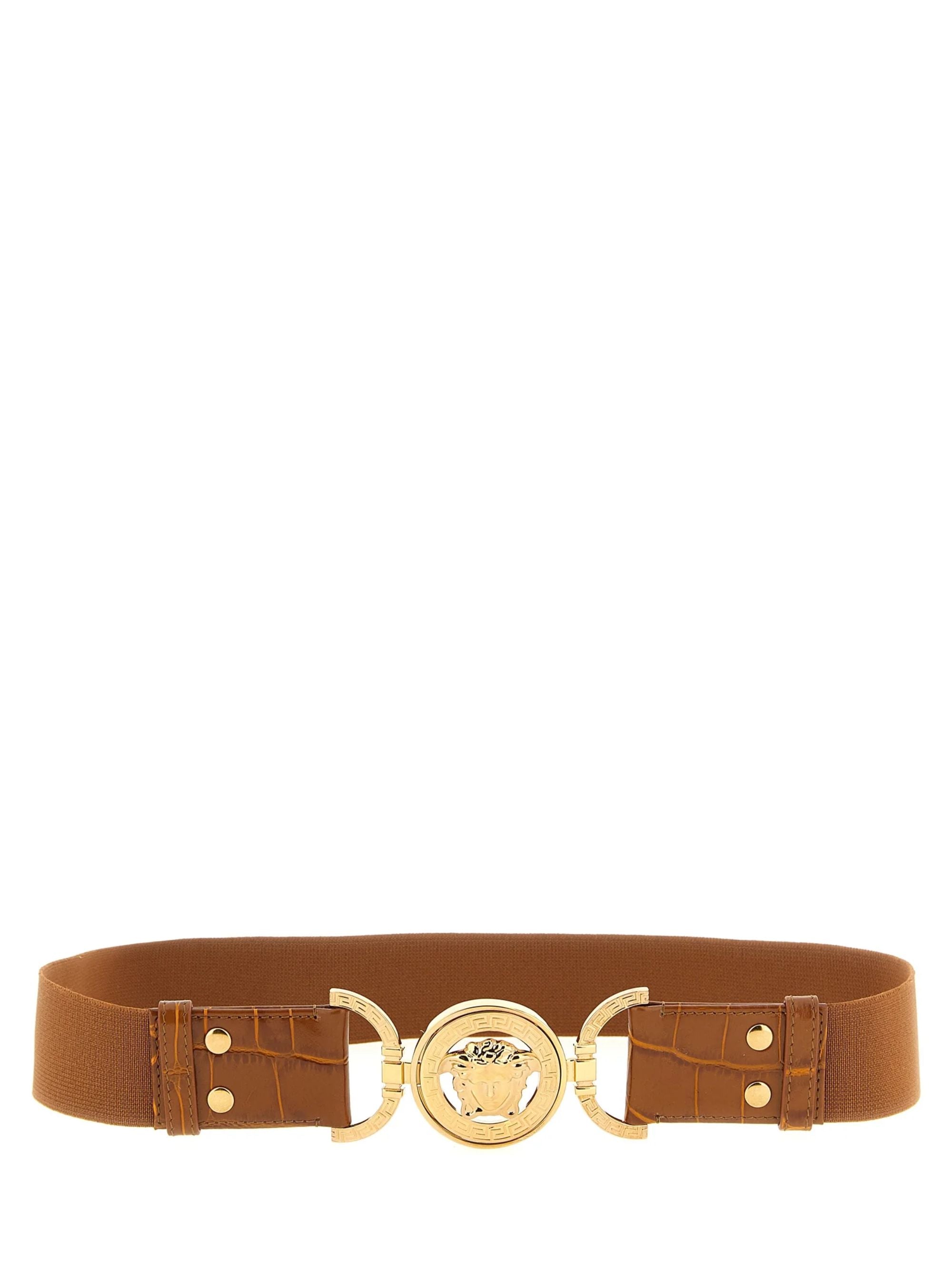Versace Belts Brown Calf Leather