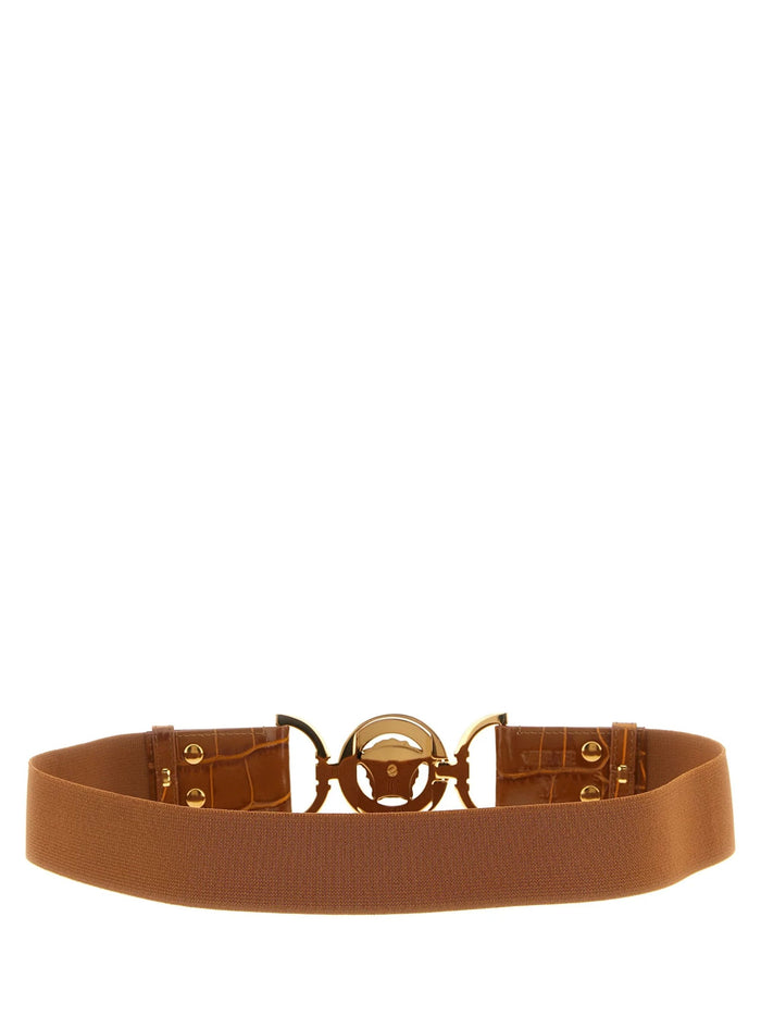 Versace Belts Brown Calf Leather