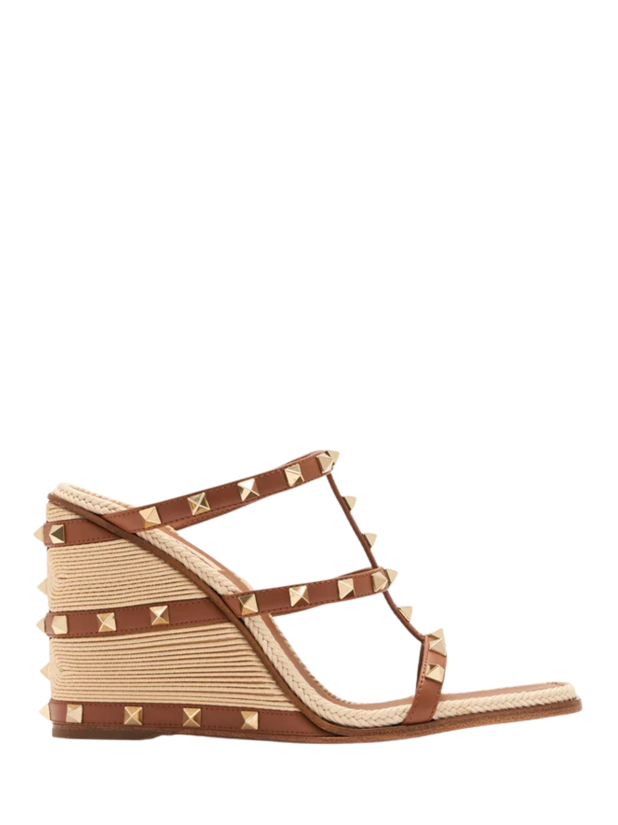 Valentino Garavani With Heel Beige Calf Leather