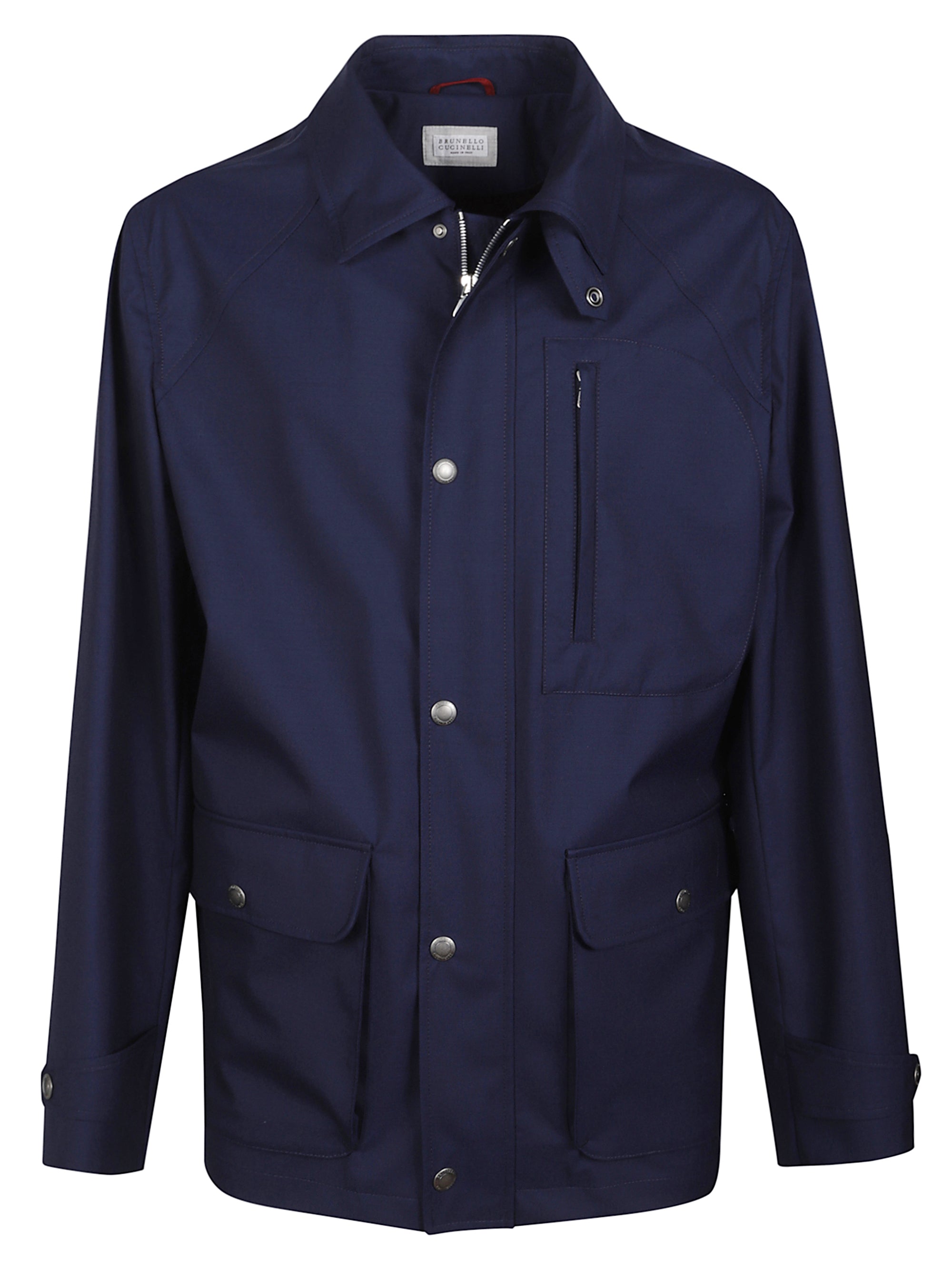 Brunello Cucinelli Coats Blue Wool Virgin