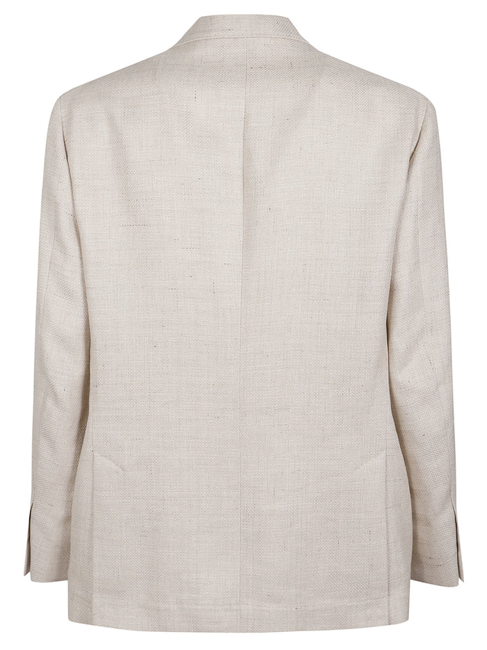 Brunello Cucinelli Jackets Beige Silk Linen Wool