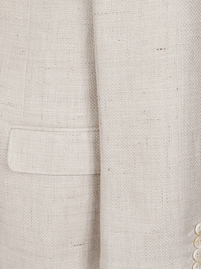 Brunello Cucinelli Jackets Beige Silk Linen Wool