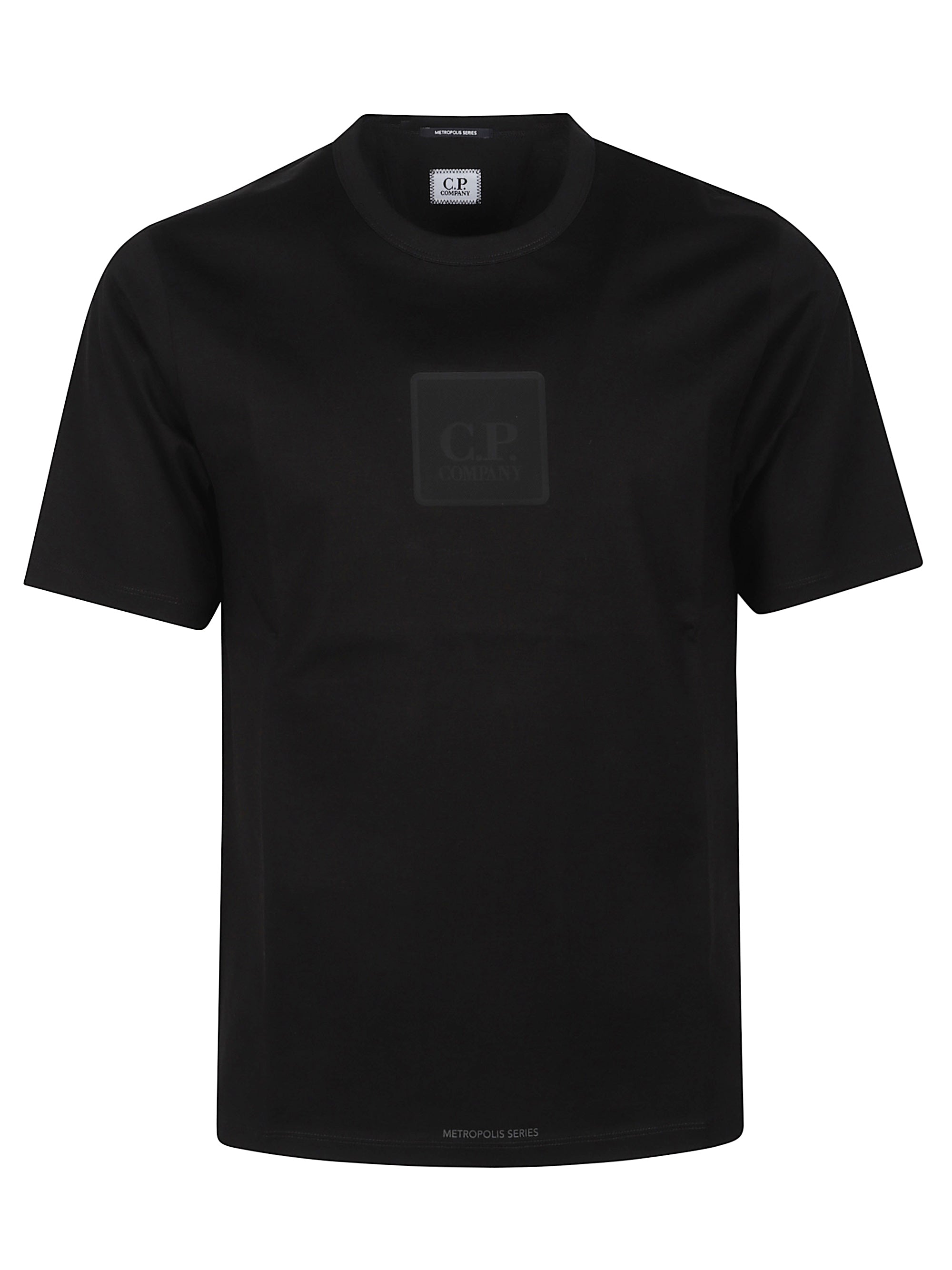 C.p. Company T-Shirts And Polos Black Cotton