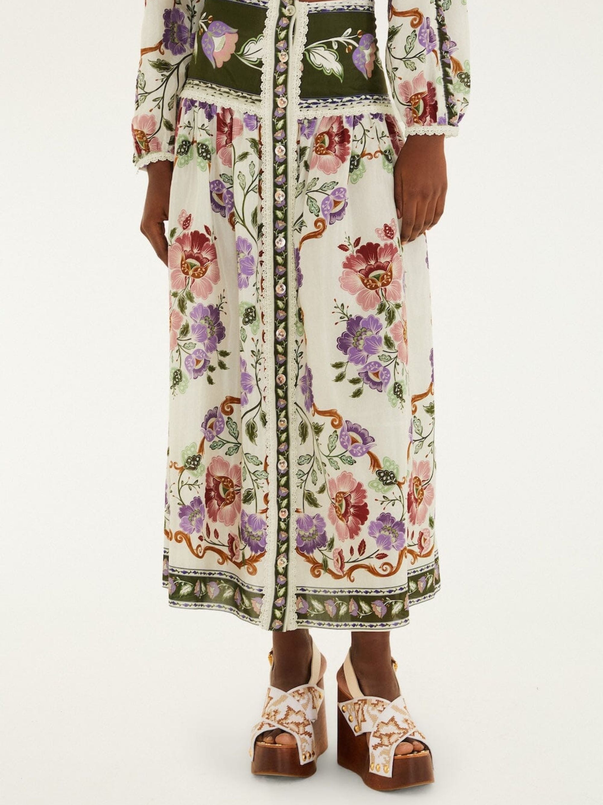 FARM RIO Skirts MultiColour Cotton Viscose