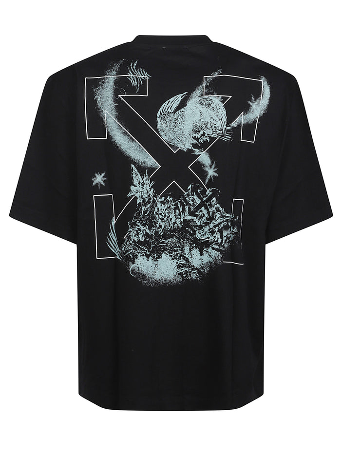 Off White T-shirts and Polos Black Cotton