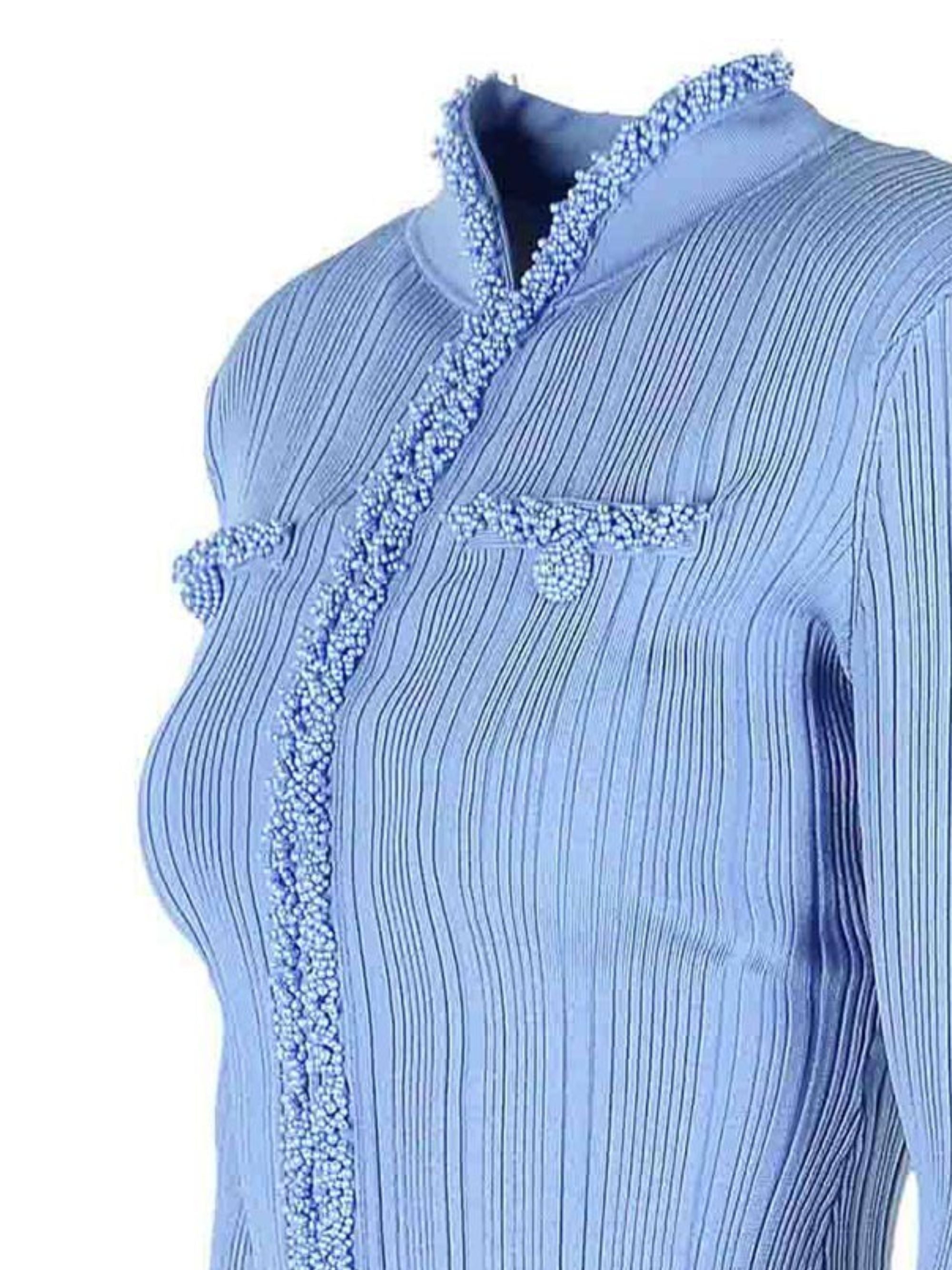 Self Portrait Sweaters Clear Blue