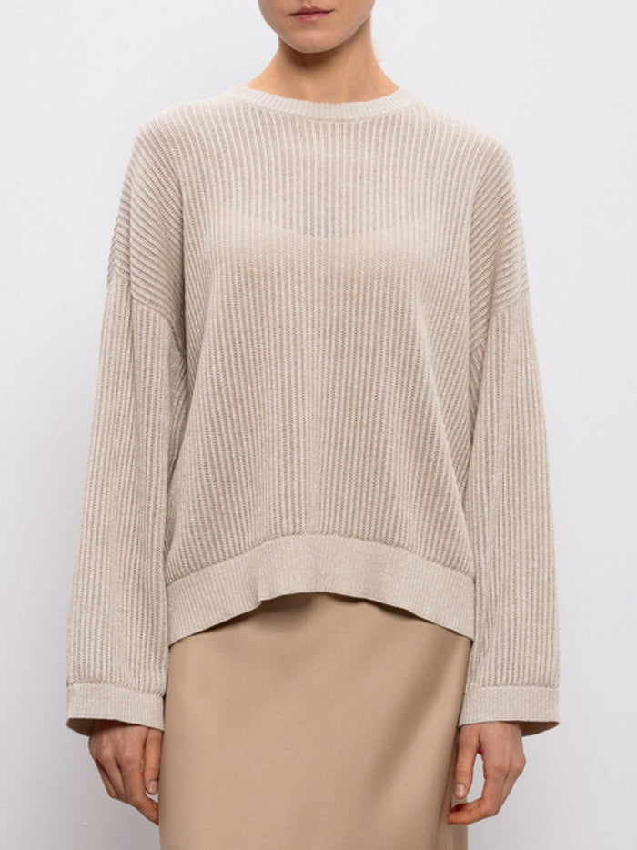 Brunello Cucinelli Sweaters Beige Cotton Viscose Polyamide