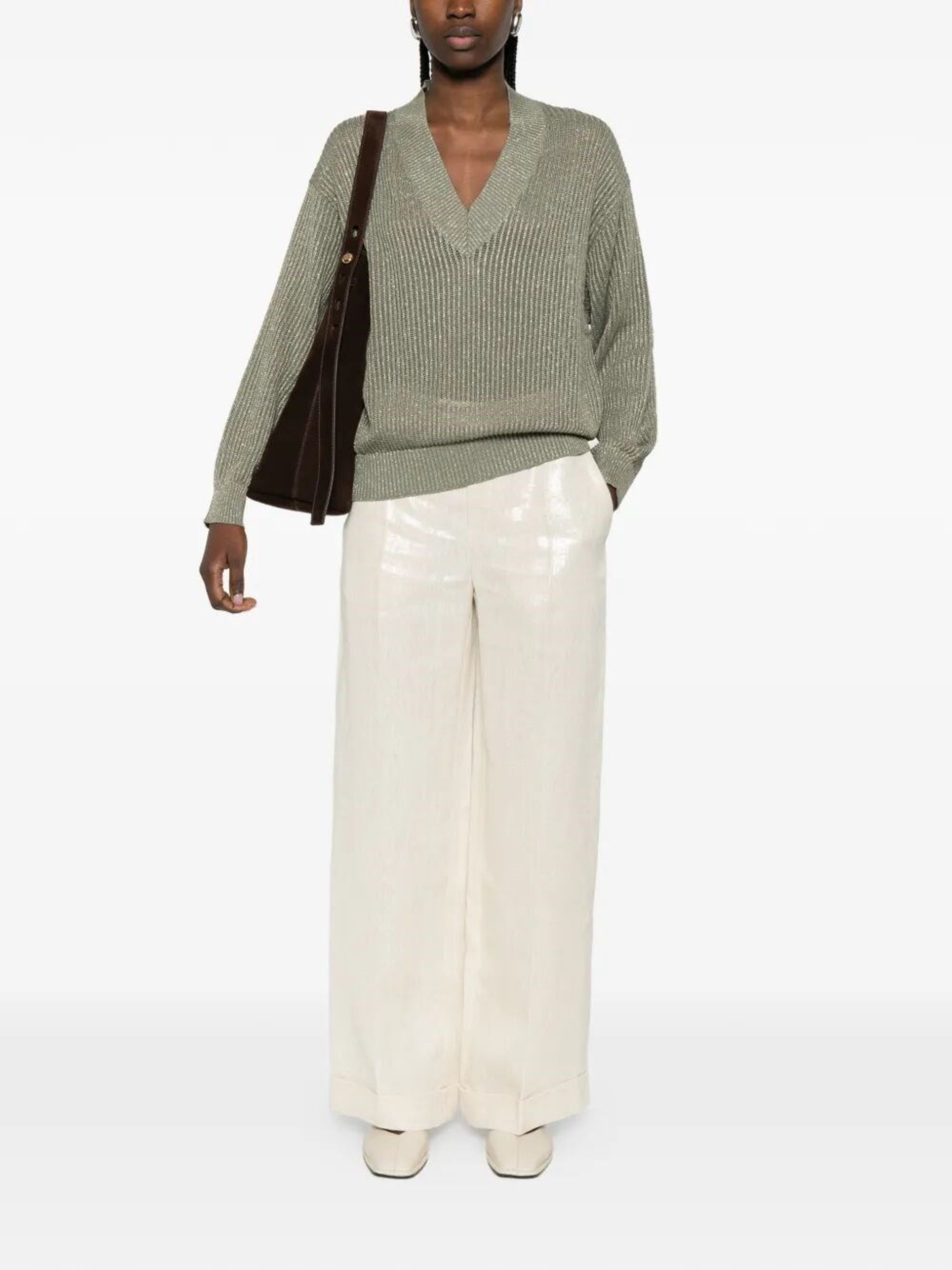 Brunello Cucinelli Sweaters Beige Cotton Viscose Polyamide