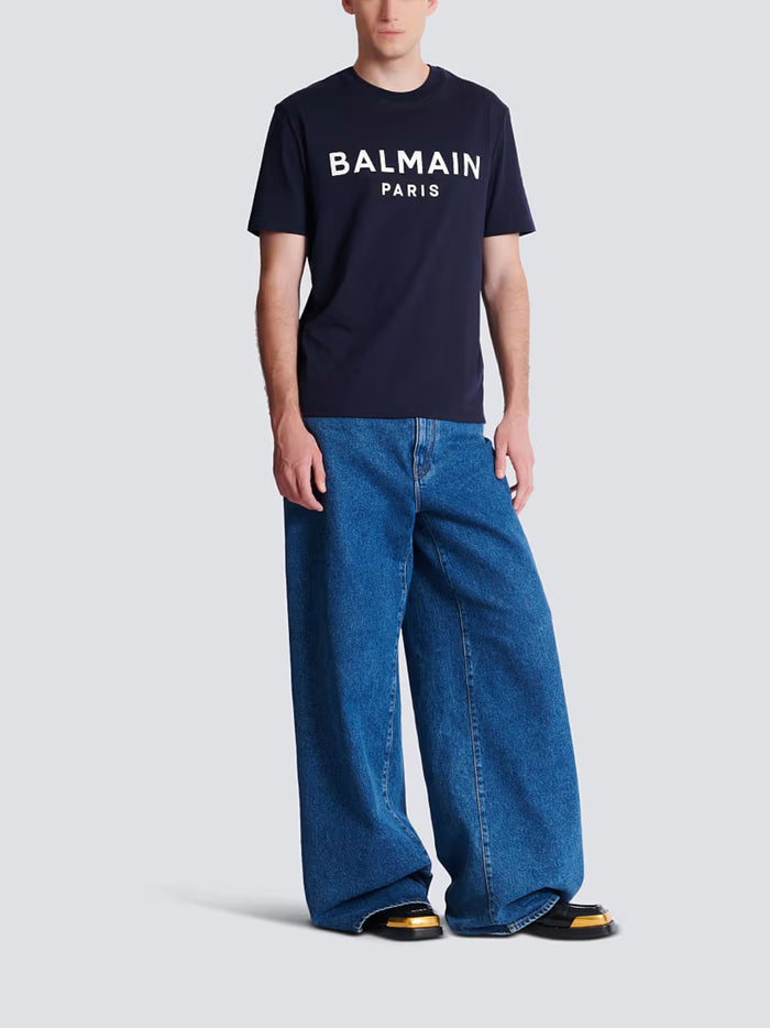 Balmain T-shirts and Polos Blue Cotton