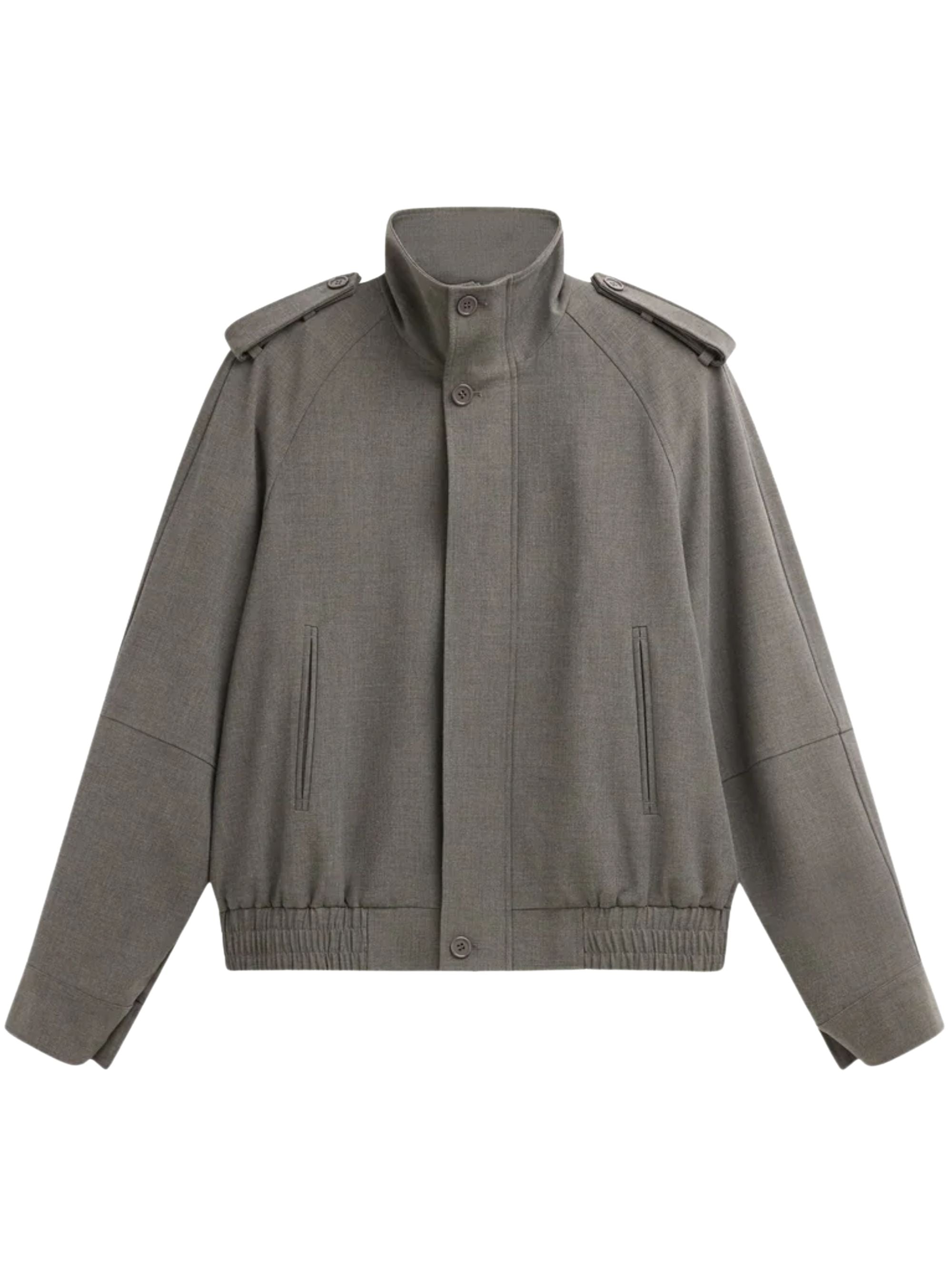 THE FRANKIE SHOP Jackets Grey Polyester Viscose Elastane