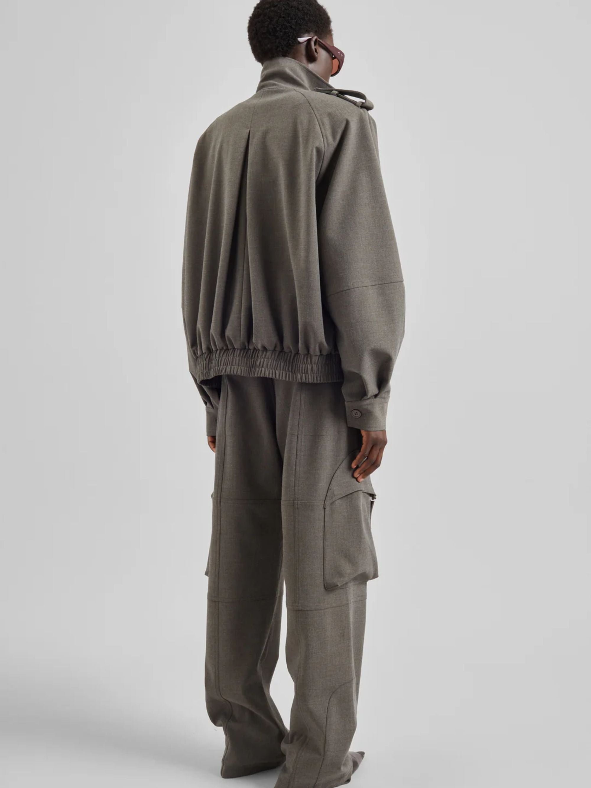 THE FRANKIE SHOP Jackets Grey Polyester Viscose Elastane