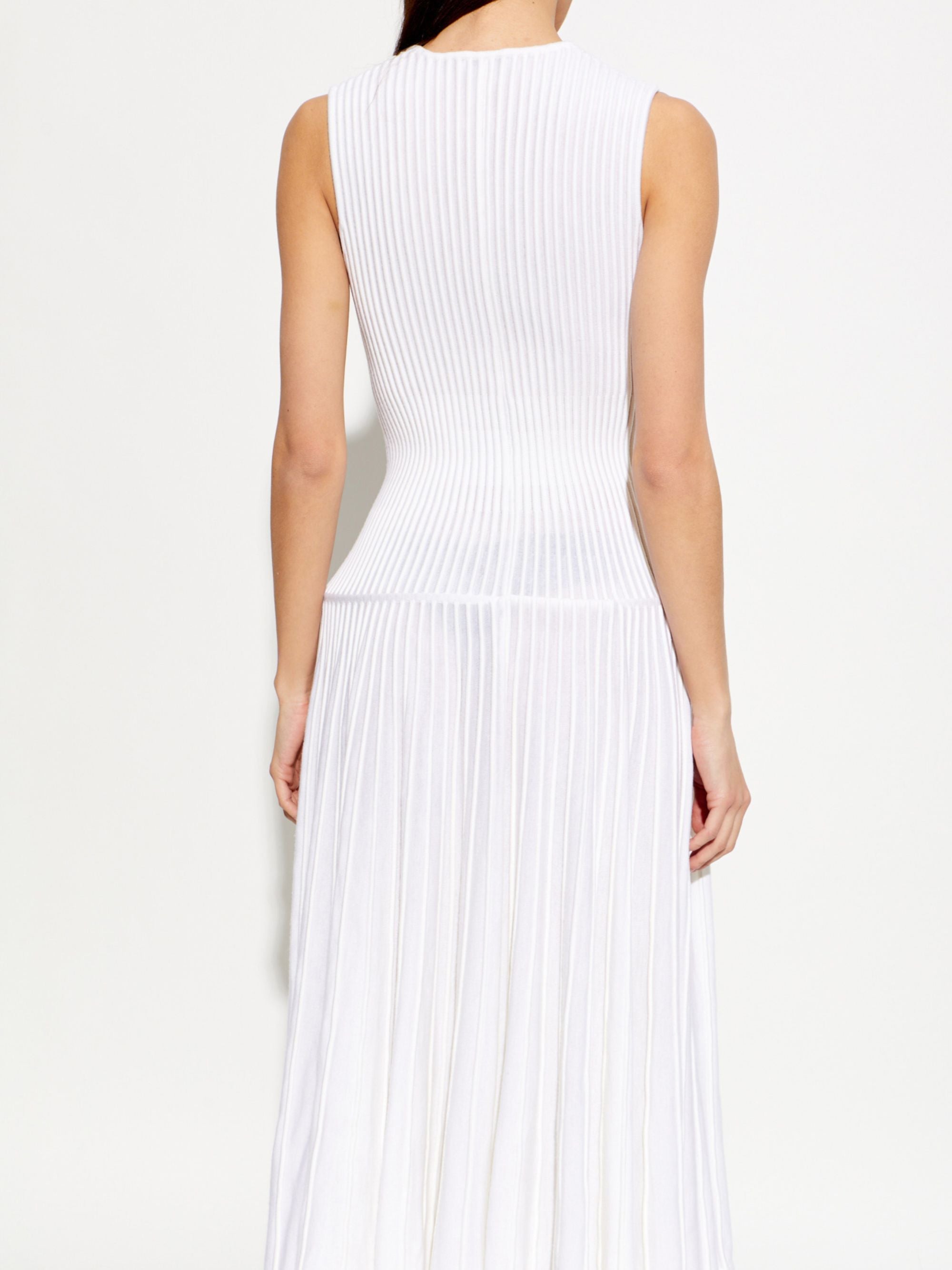 Alaia Dresses White Wool Polyamide Elastane