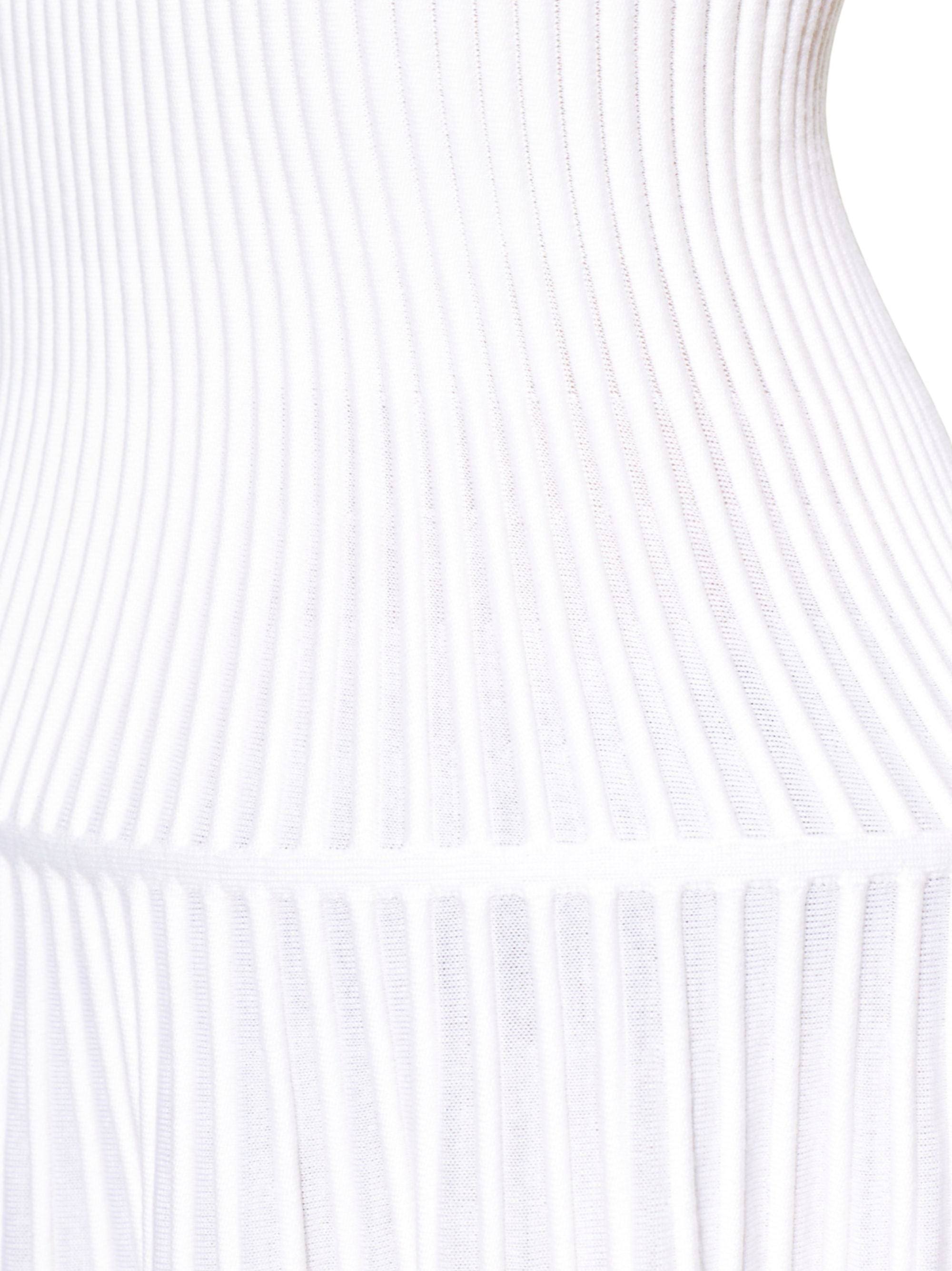 Alaia Dresses White Wool Polyamide Elastane