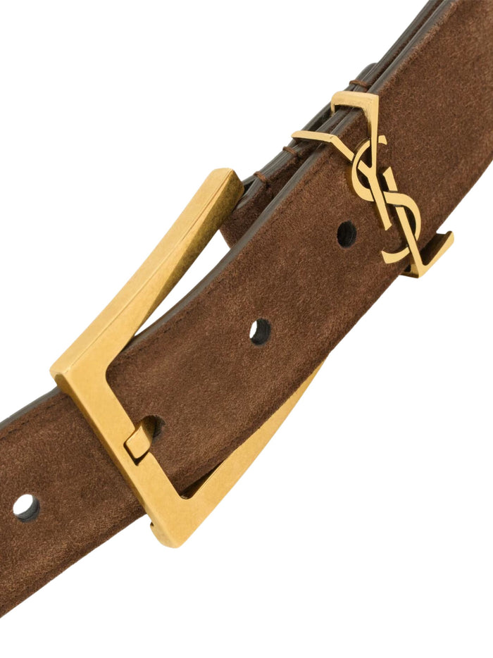 Saint Laurent Belts Brown Calf Leather