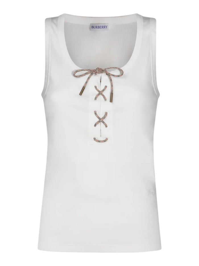 Burberry Top White Cotton Elastane