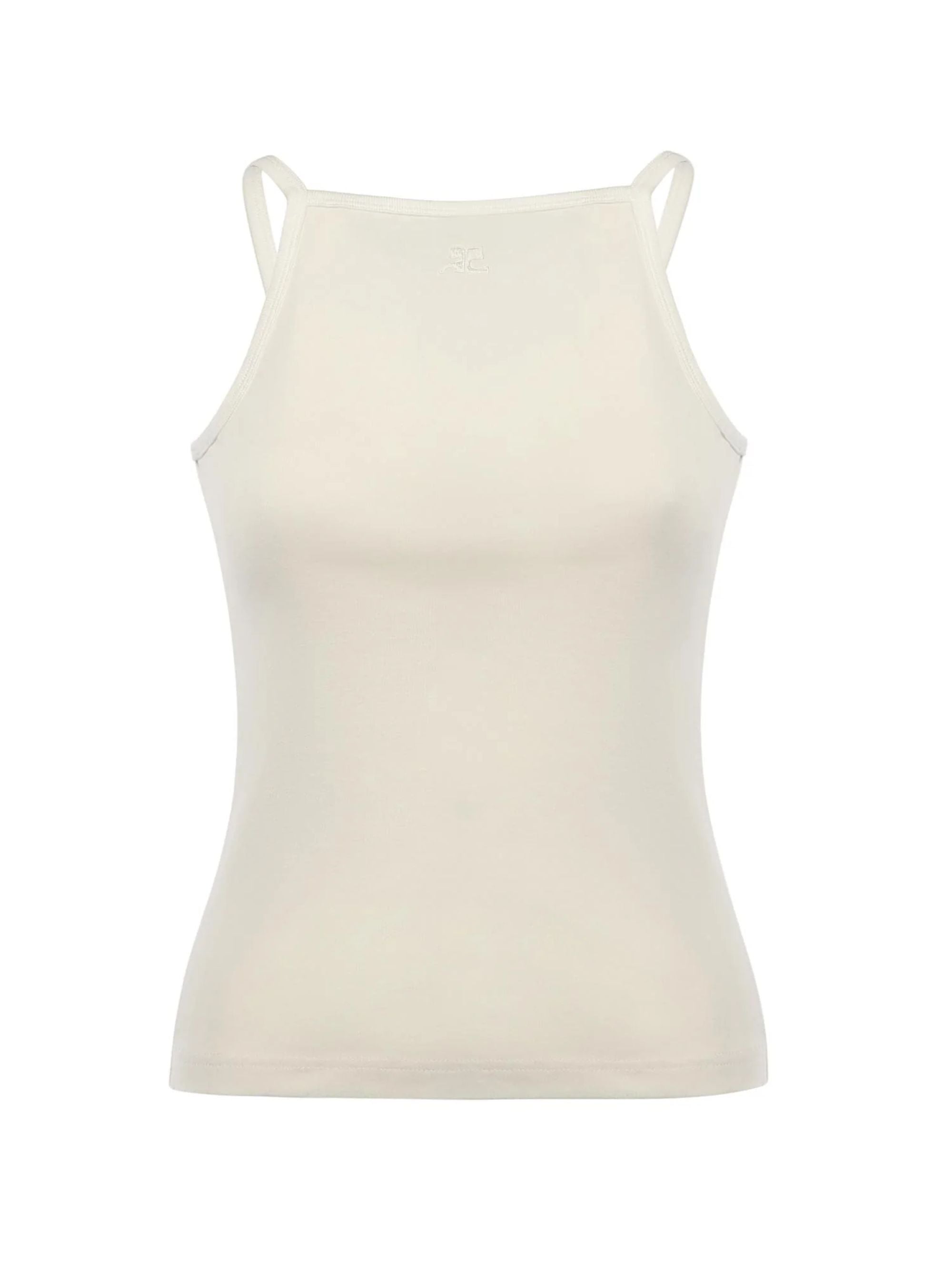 Courrèges Top Cream Cotton