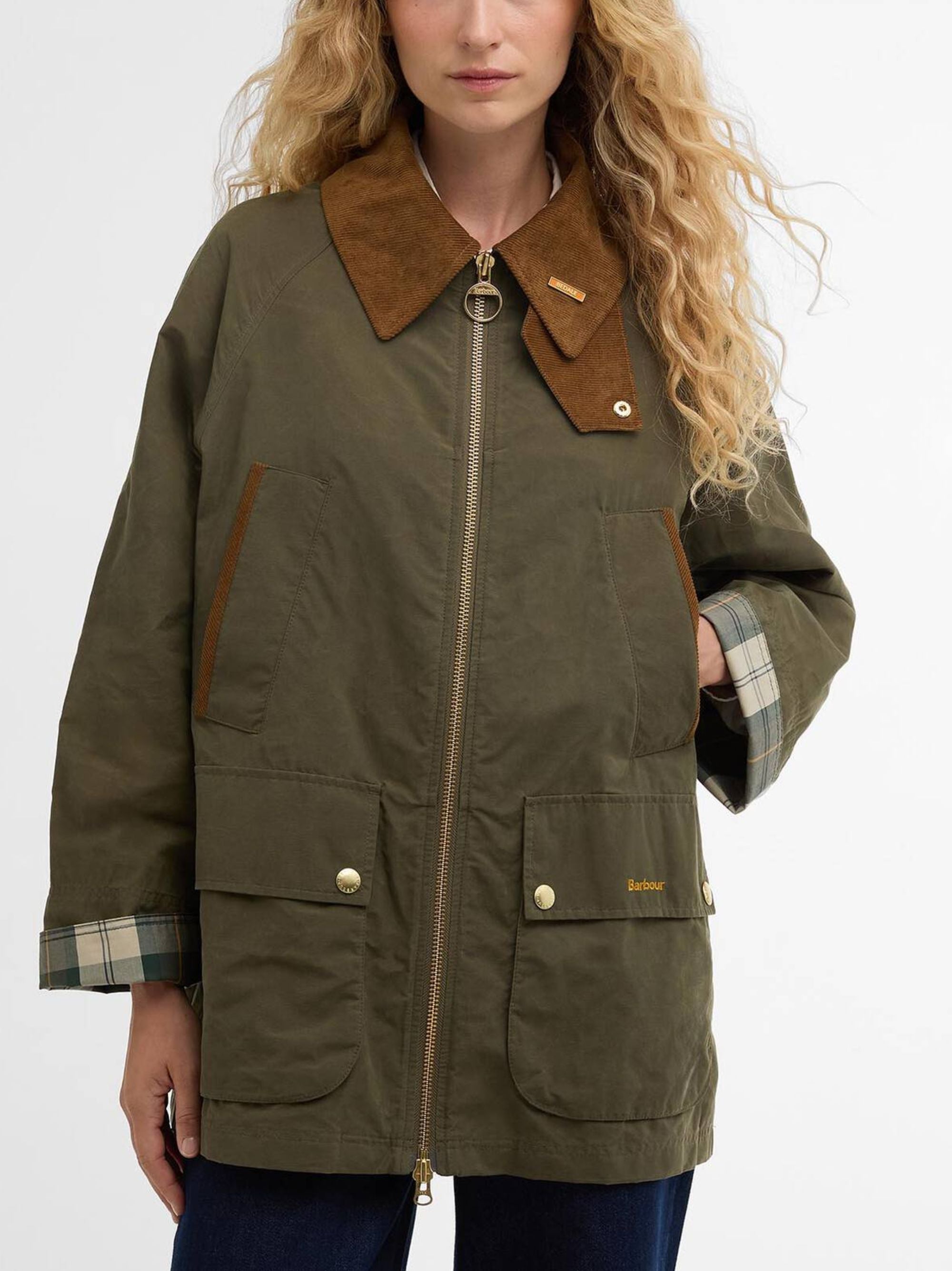 Barbour Coats Green Cotton Polyamide