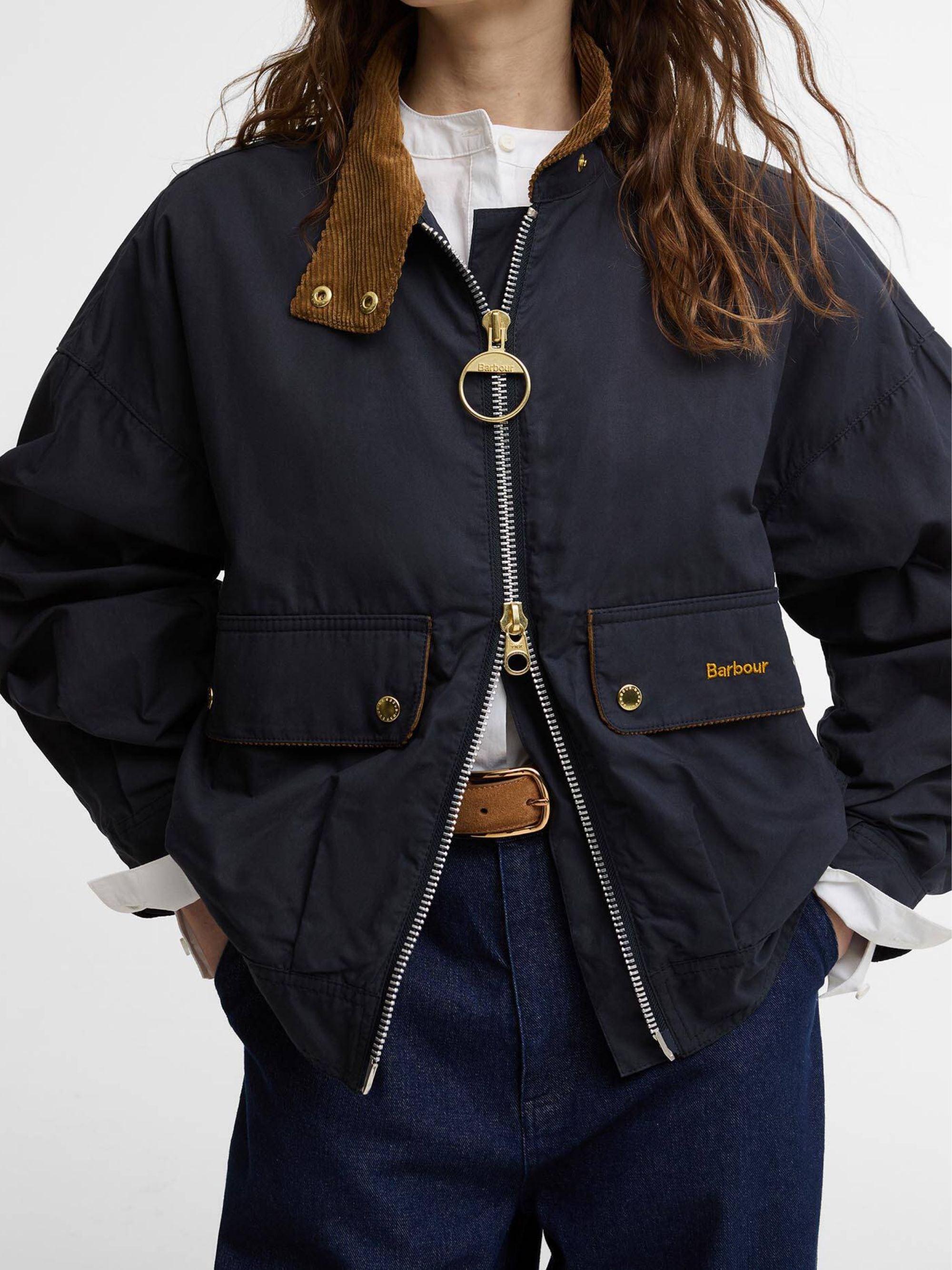 Barbour Coats Blue Cotton