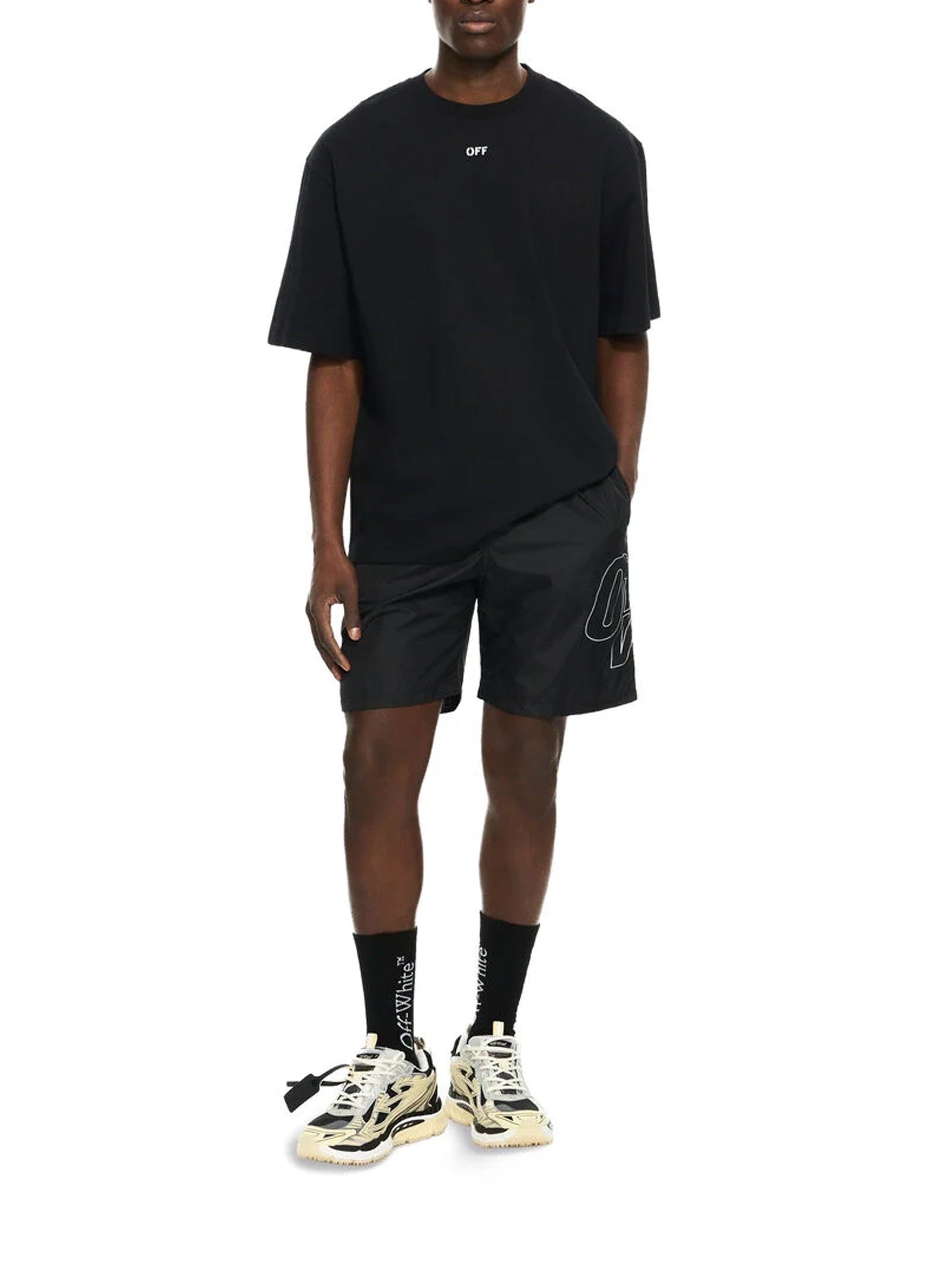 Off White T-shirts and Polos Black Cotton