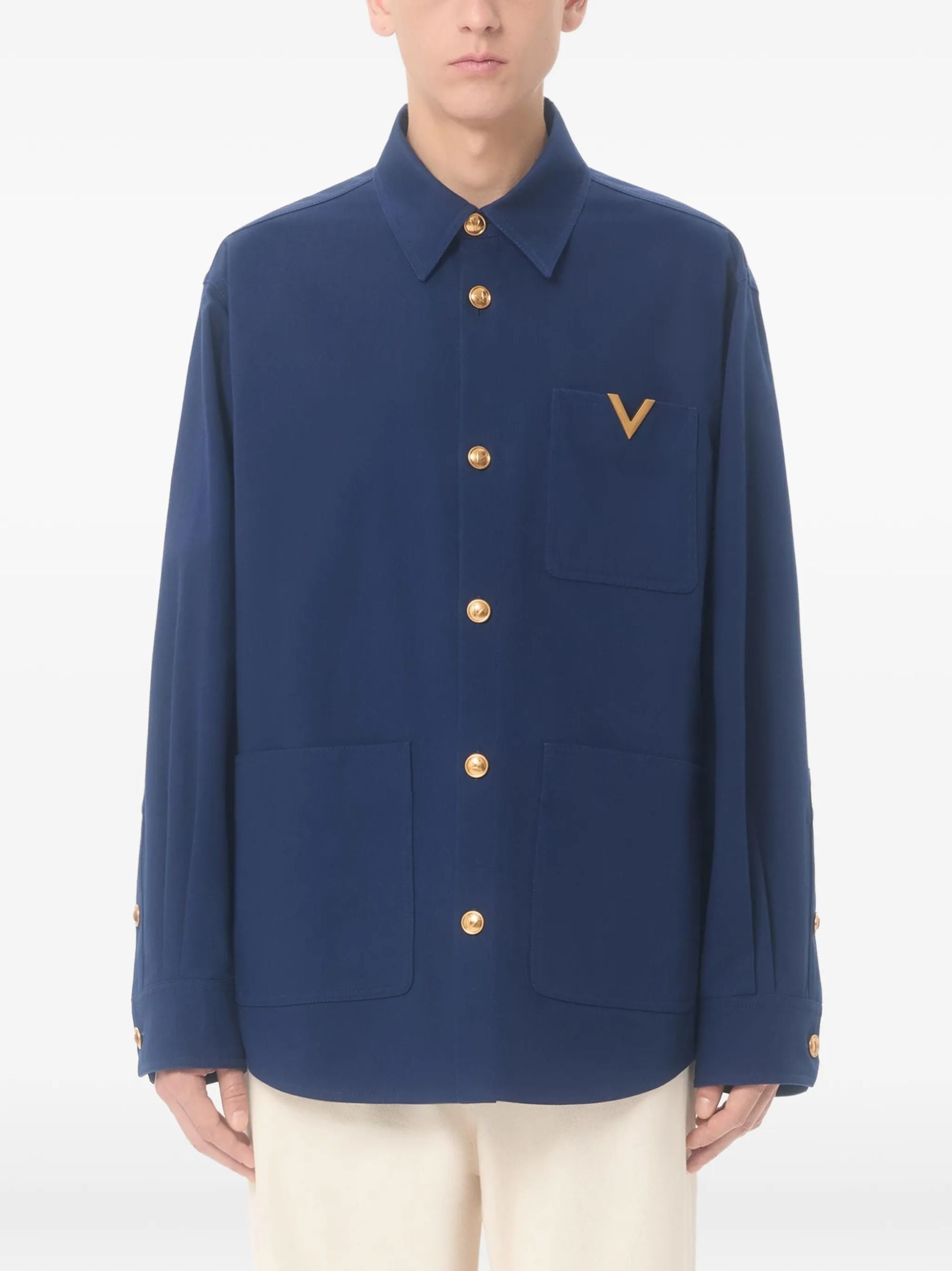 Valentino Shirts Blue Cotton