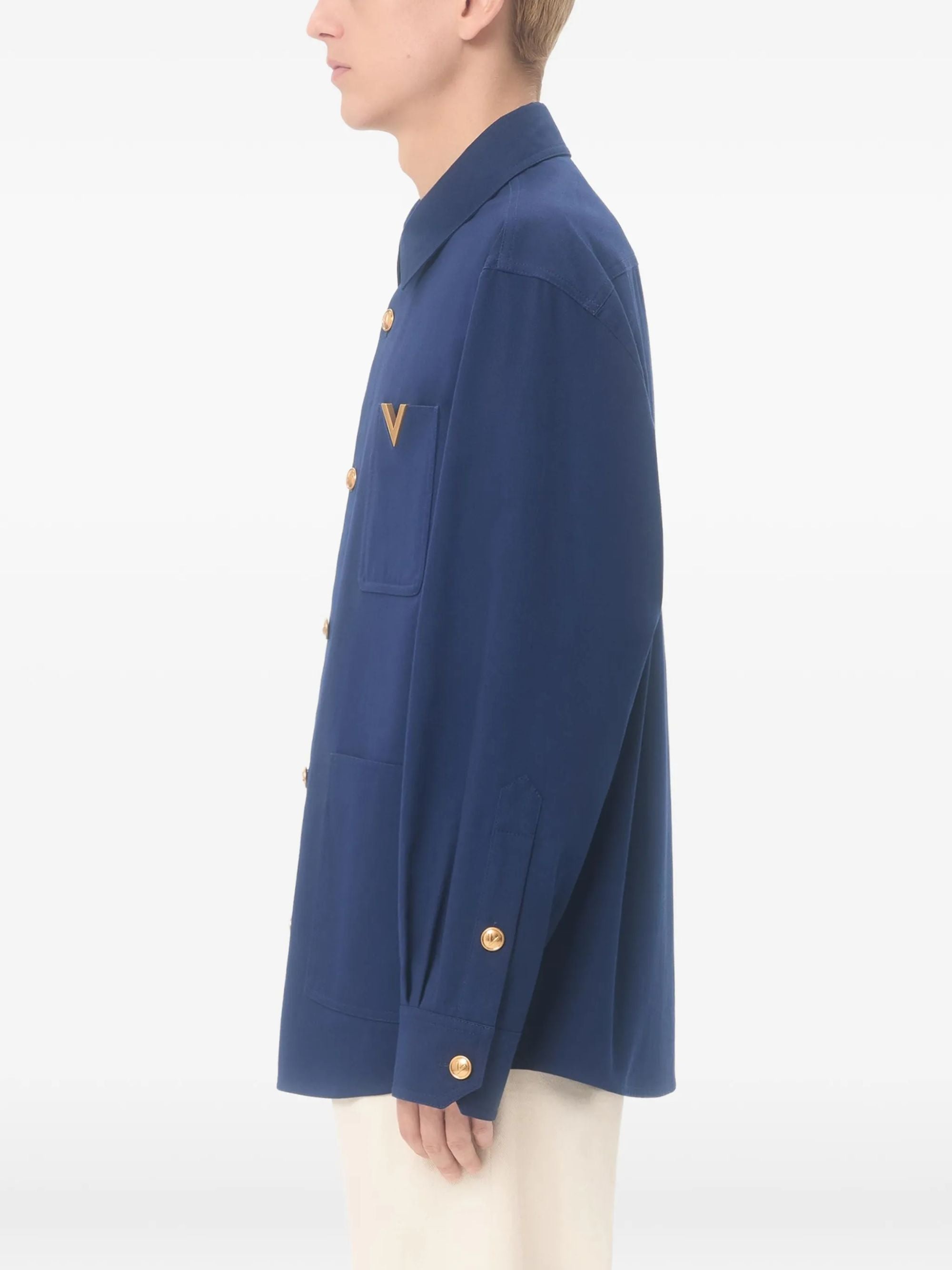 Valentino Shirts Blue Cotton