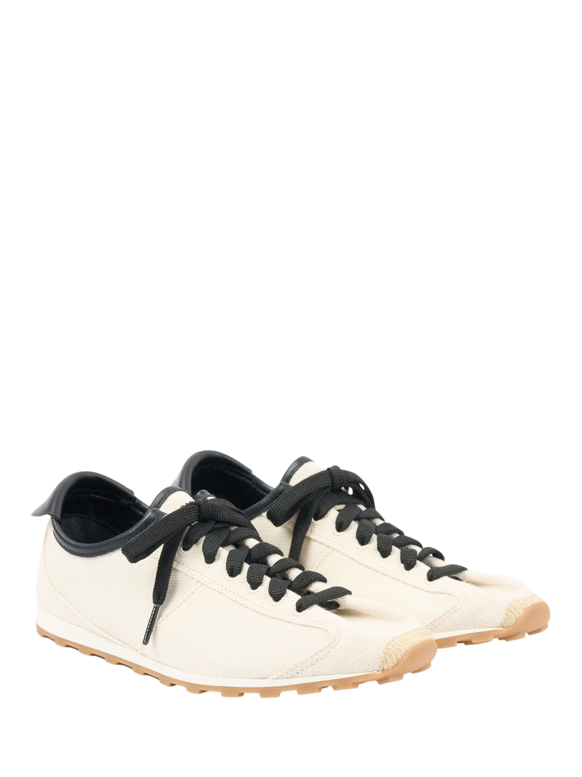 JACQUEMUS Sneakers Beige Lamb Leather