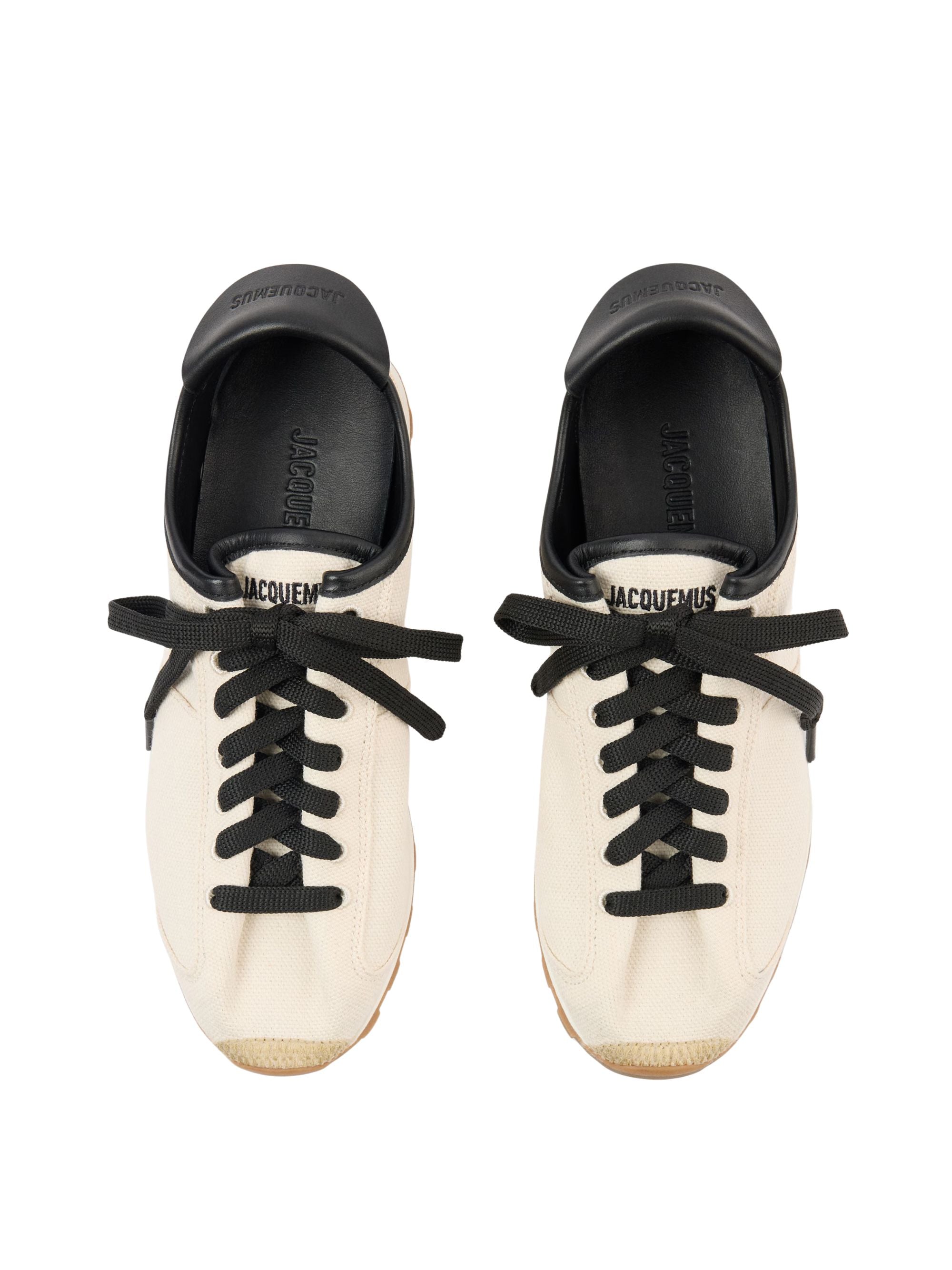 JACQUEMUS Sneakers Beige Lamb Leather