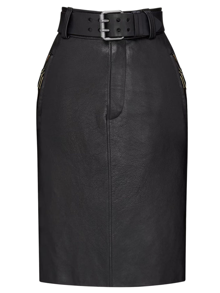 Saint Laurent Skirts Black Cow Leather