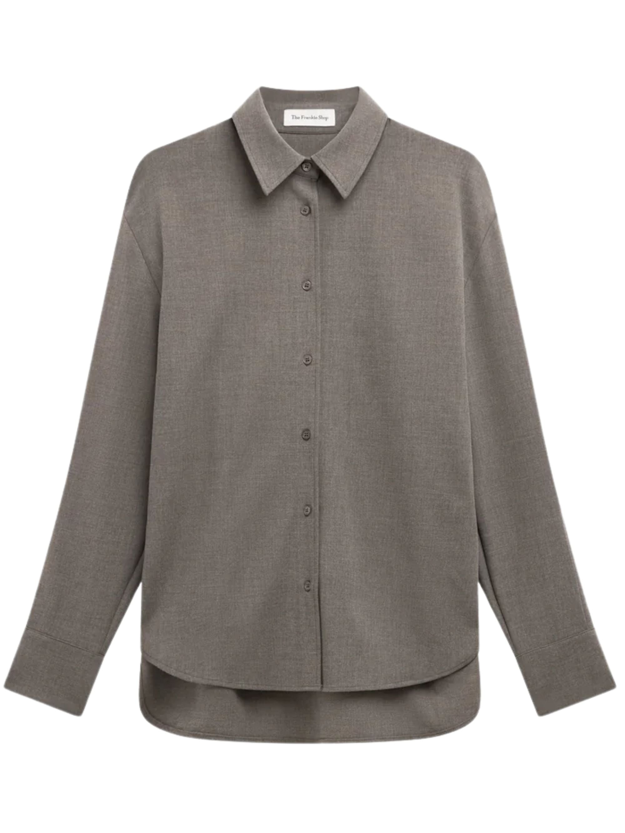 The Frankie Shop Shirts Grey Polyester Viscose Elastane