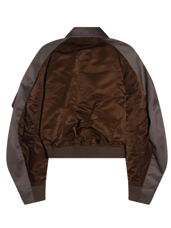 Sacai Coats Brown Nylon