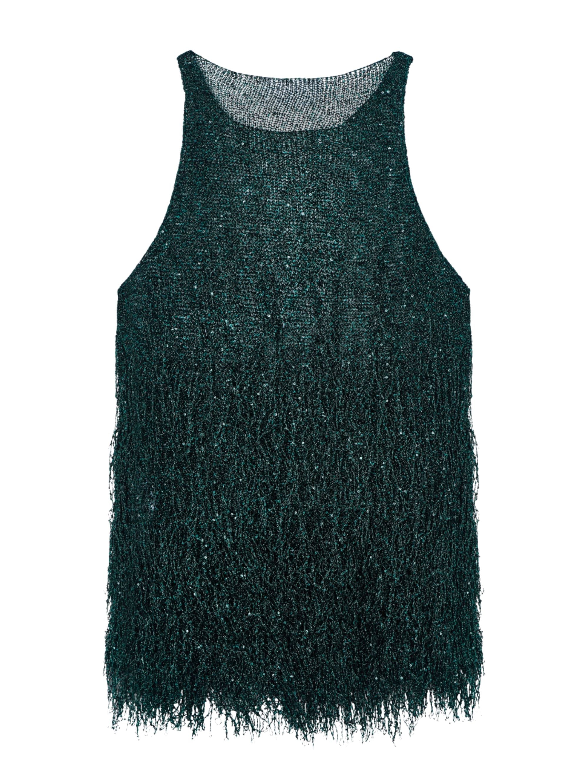 Giorgio Armani Top Green Polyamide Polyester Viscose