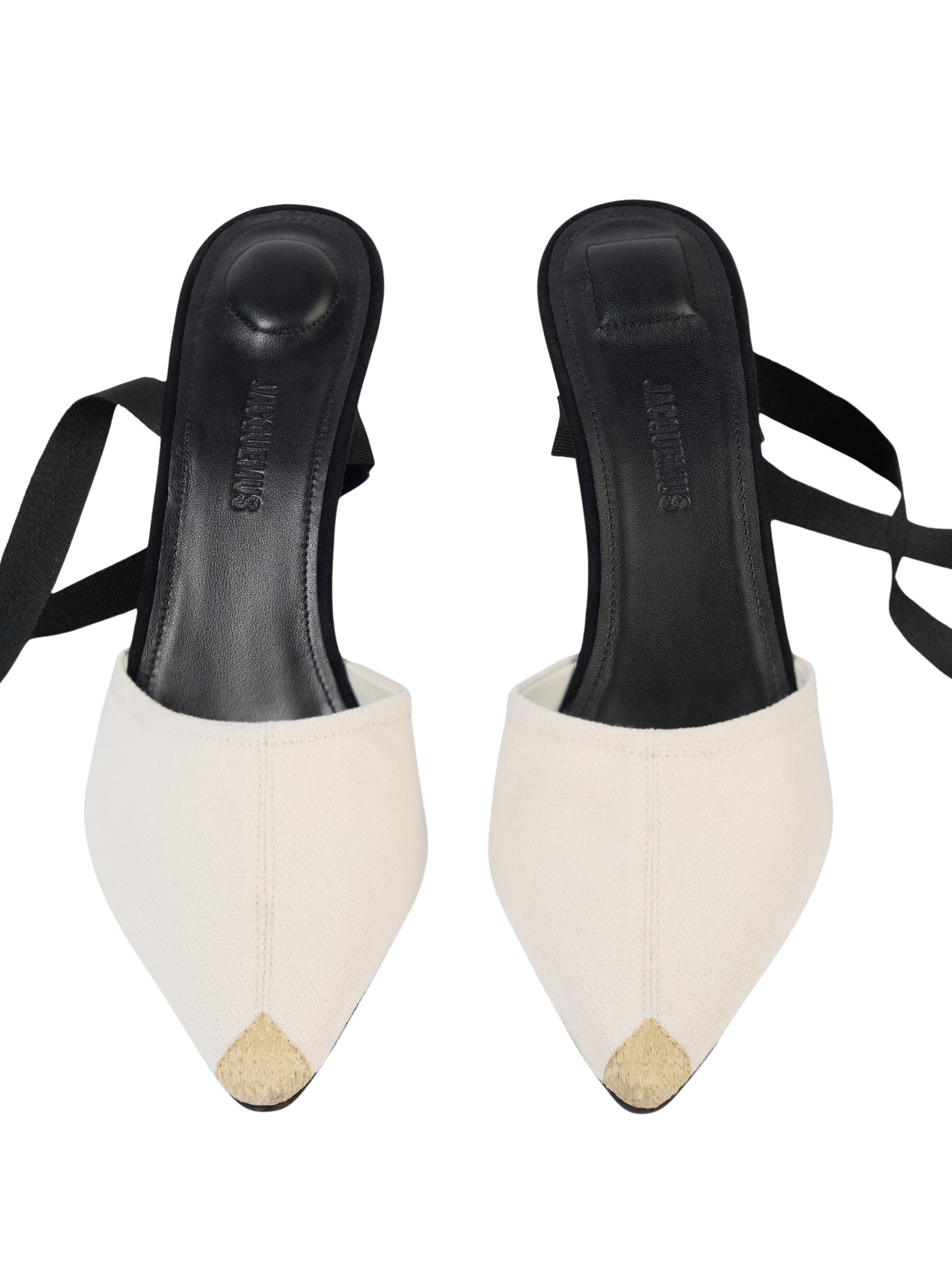 JACQUEMUS With Heel Beige Lamb Leather