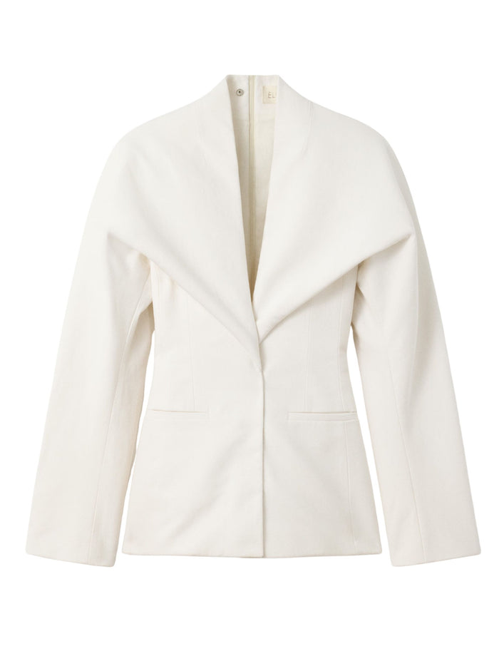 JACQUEMUS Jackets White Wool Elastane