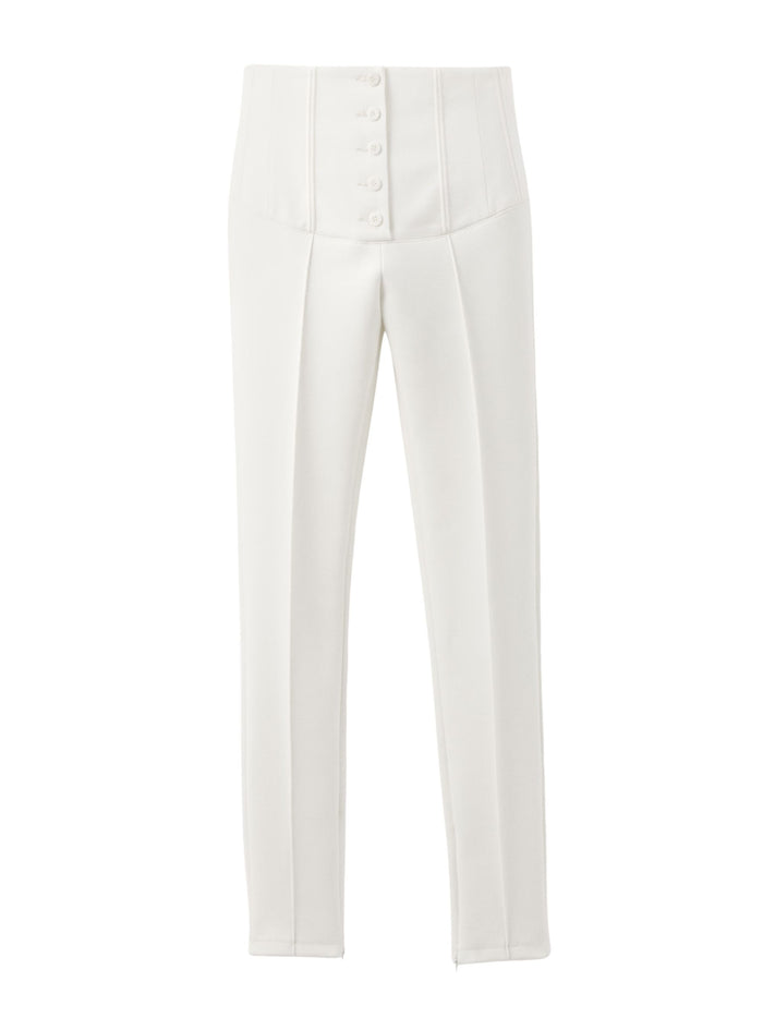 Jacquemus Trousers Bianco Wool Elastane