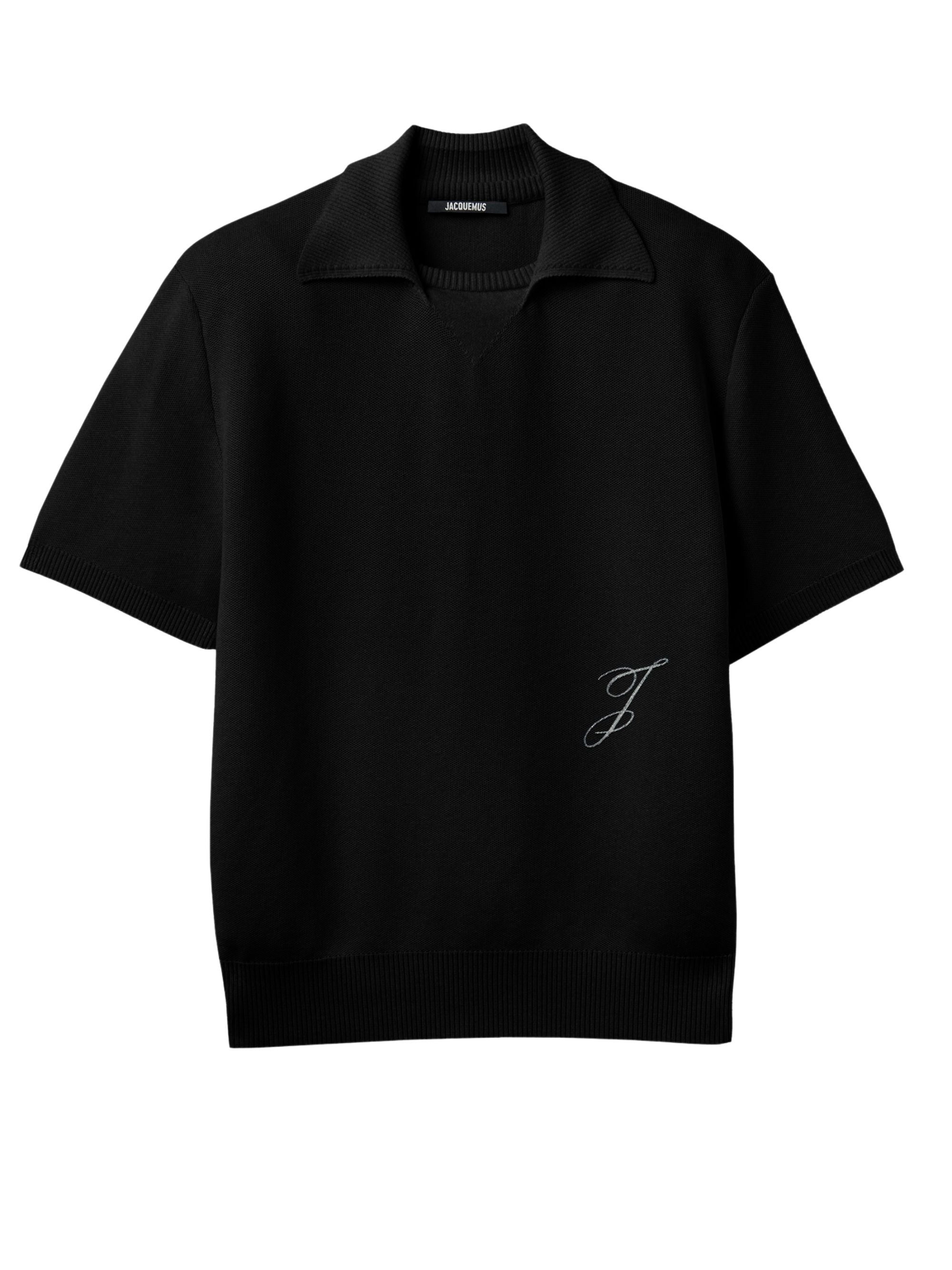 Jacquemus T-Shirts And Polos Black Cotton Silk