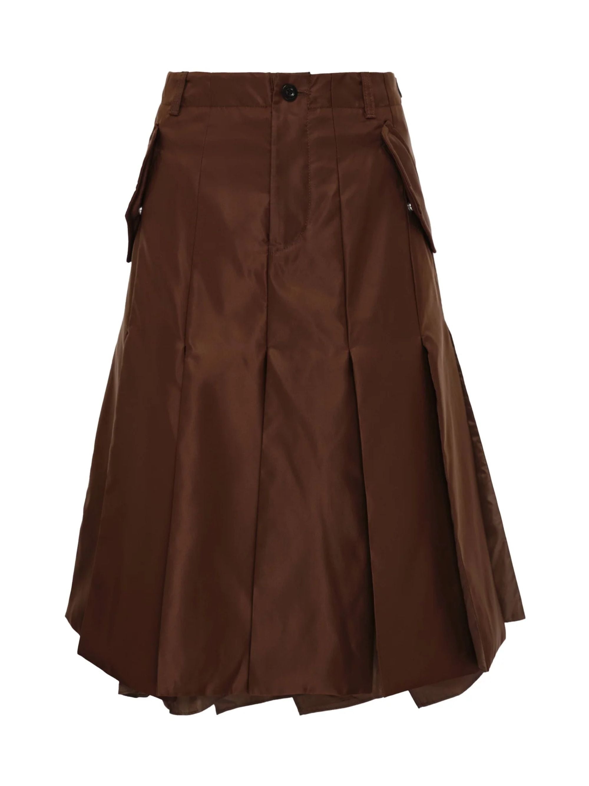 Sacai Skirts Brown Nylon