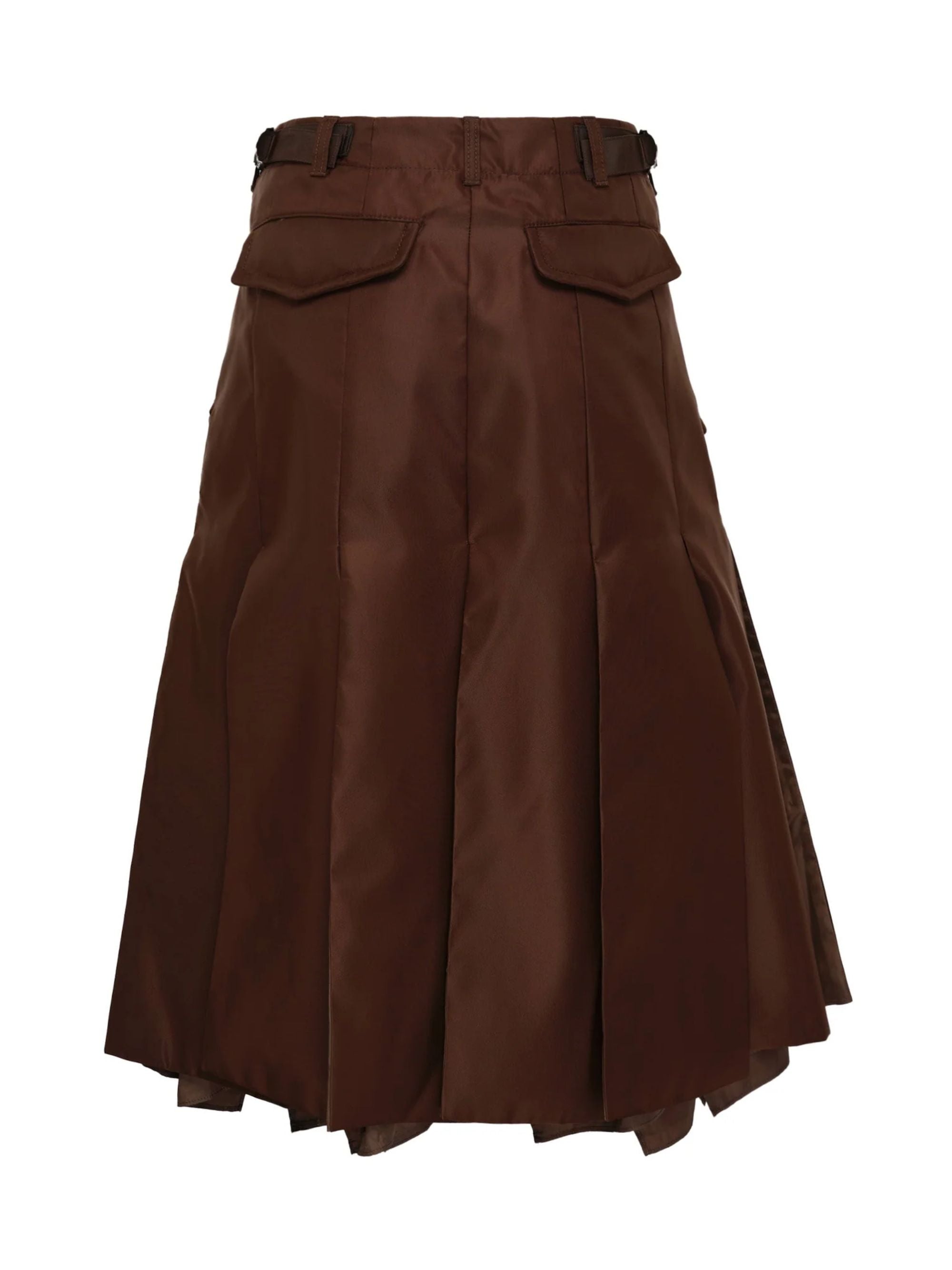 Sacai Skirts Brown Nylon