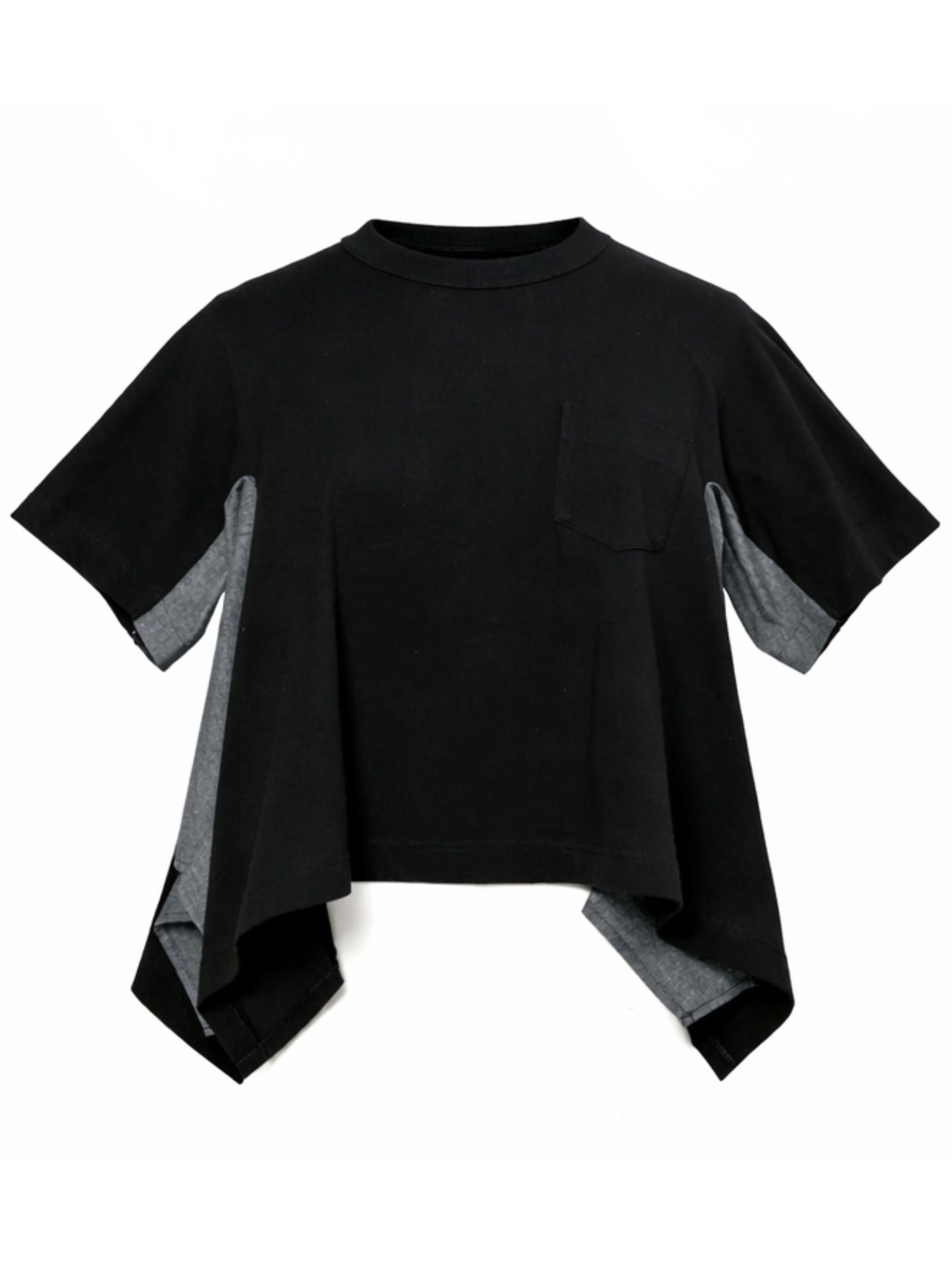 Sacai T-shirts and Polos Black Cotton