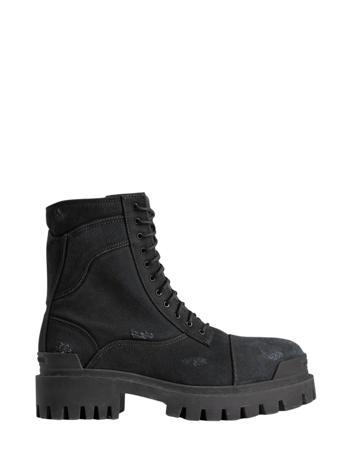 Balenciaga Boots Black Cotton