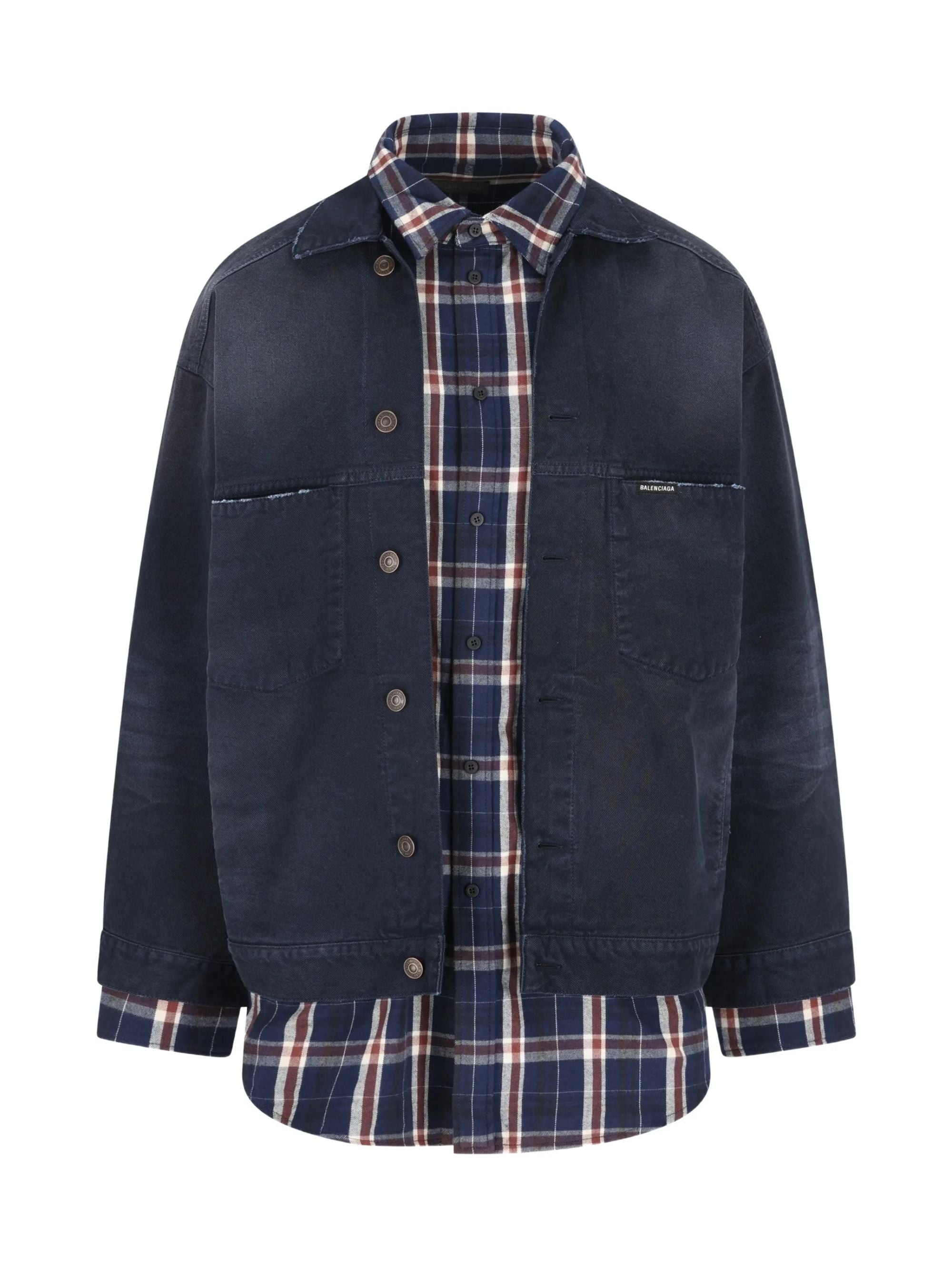 Balenciaga Coats Blue Cotton