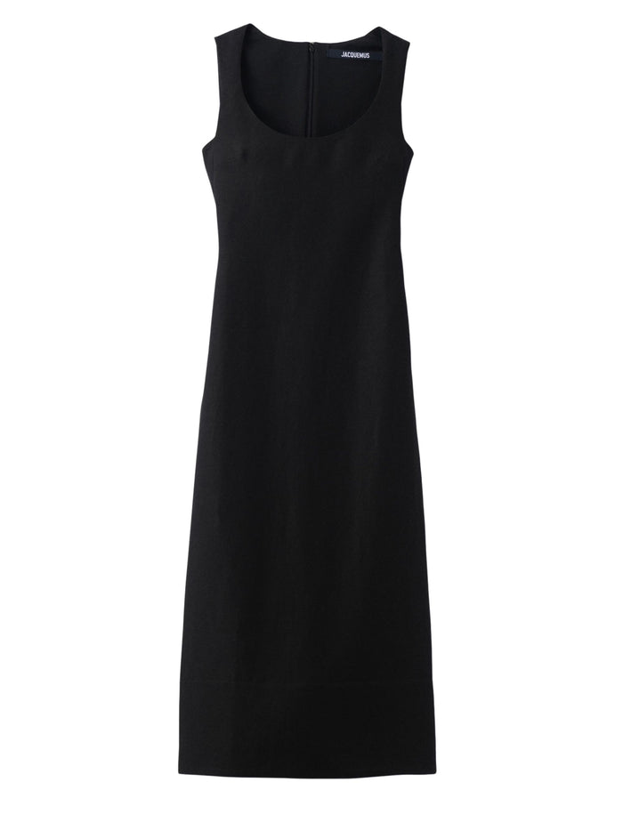 JACQUEMUS Dresses Black Linen Viscose