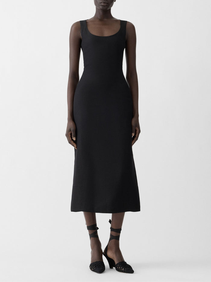 JACQUEMUS Dresses Black Linen Viscose