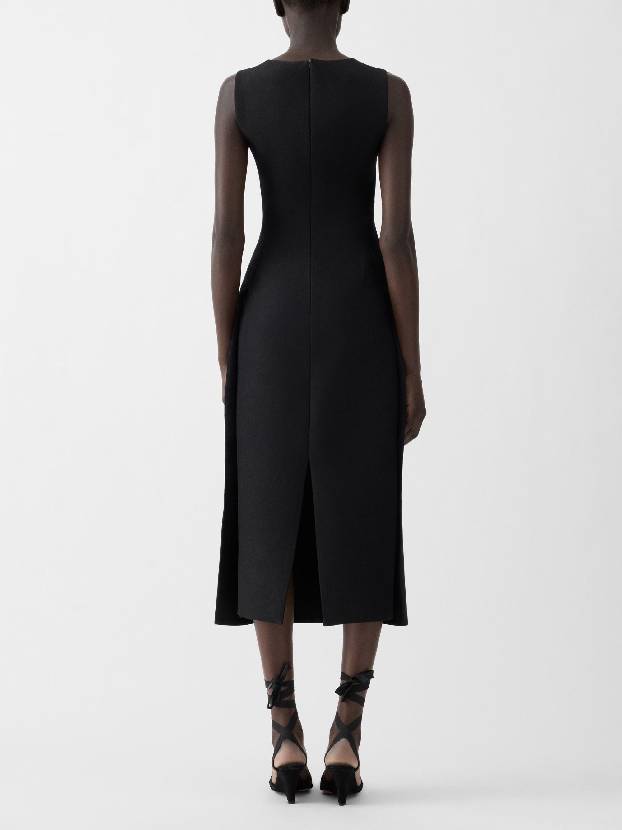 JACQUEMUS Dresses Black Linen Viscose