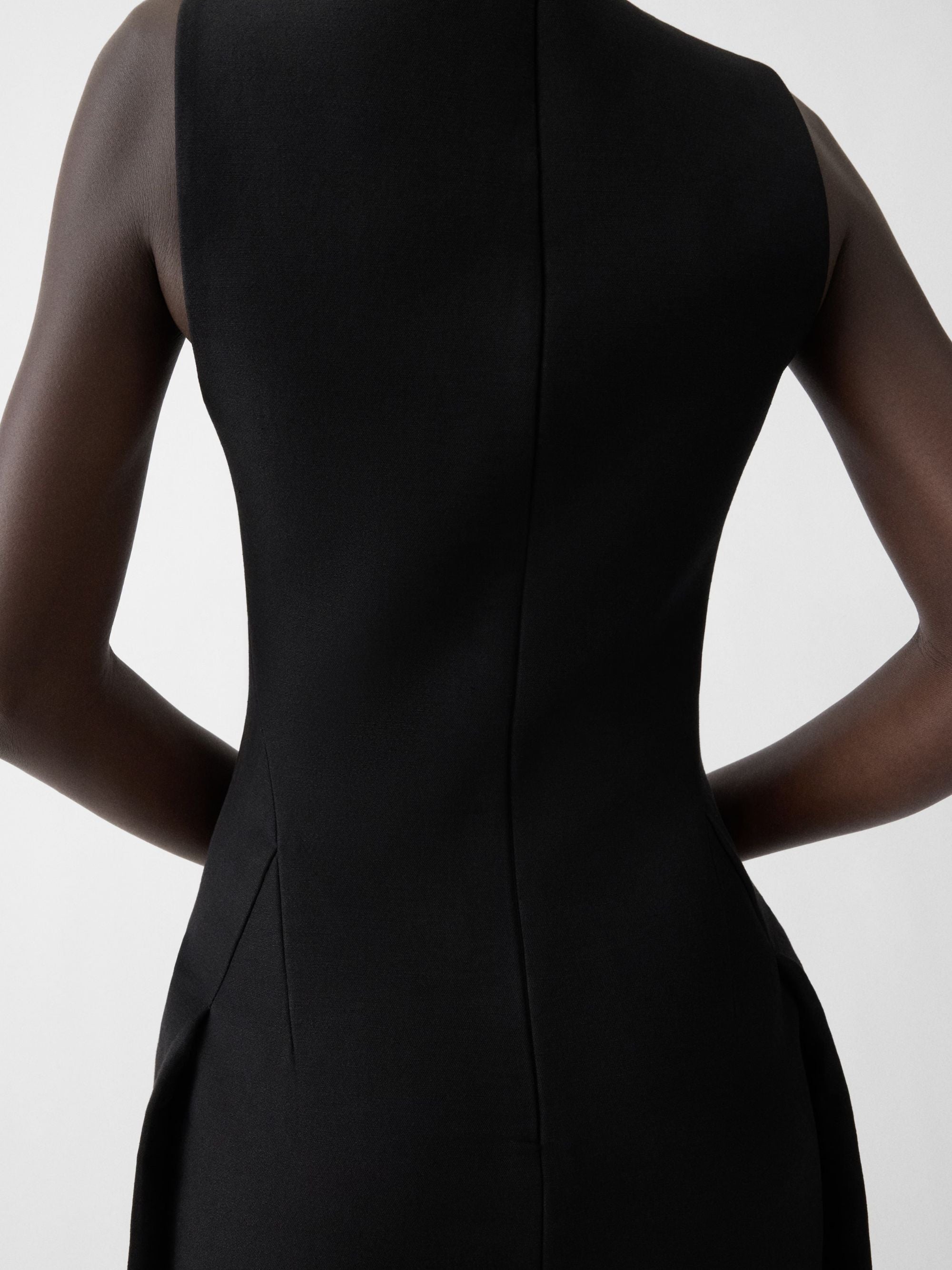 JACQUEMUS Dresses Black Linen Viscose