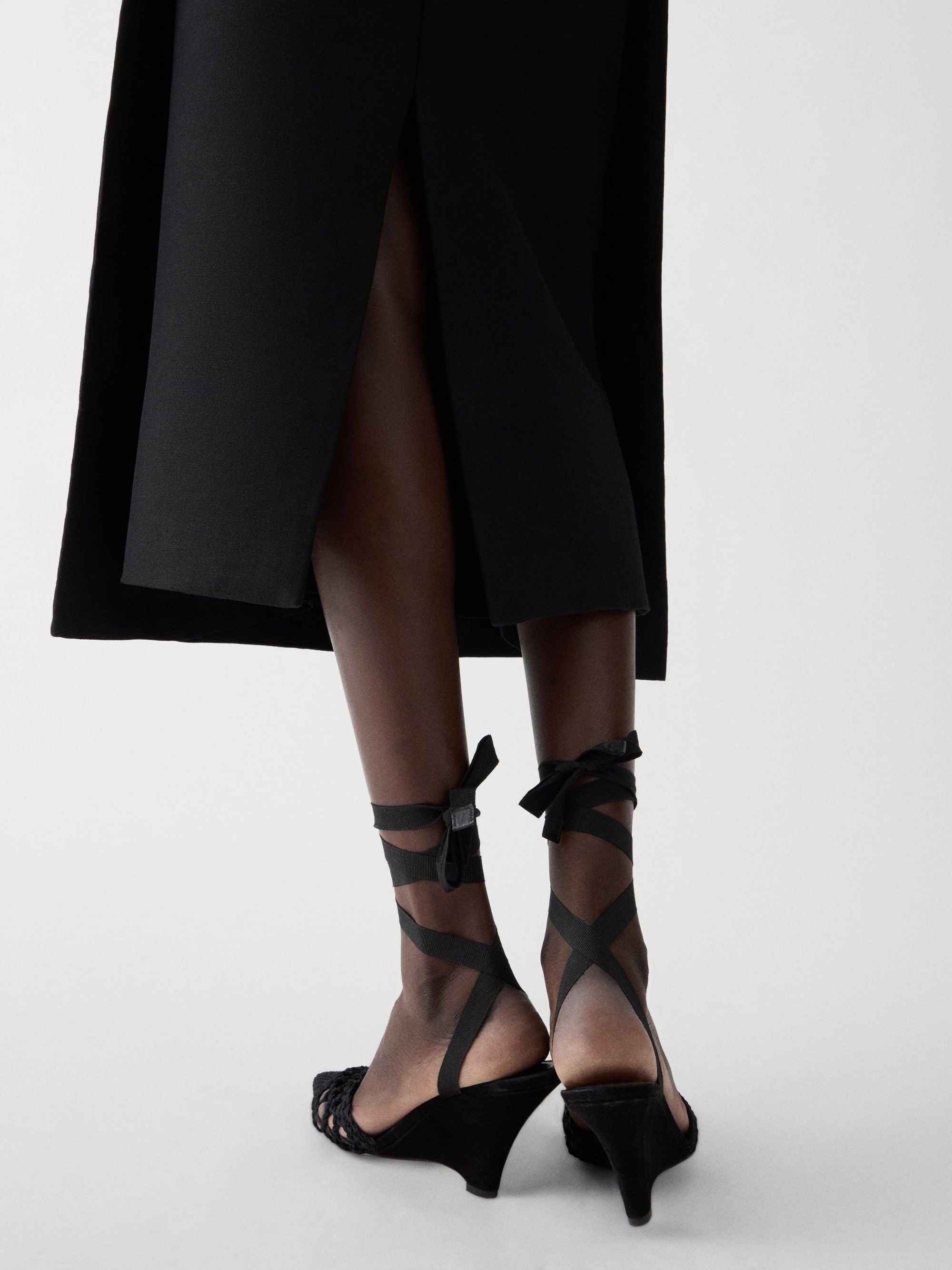 JACQUEMUS Dresses Black Linen Viscose