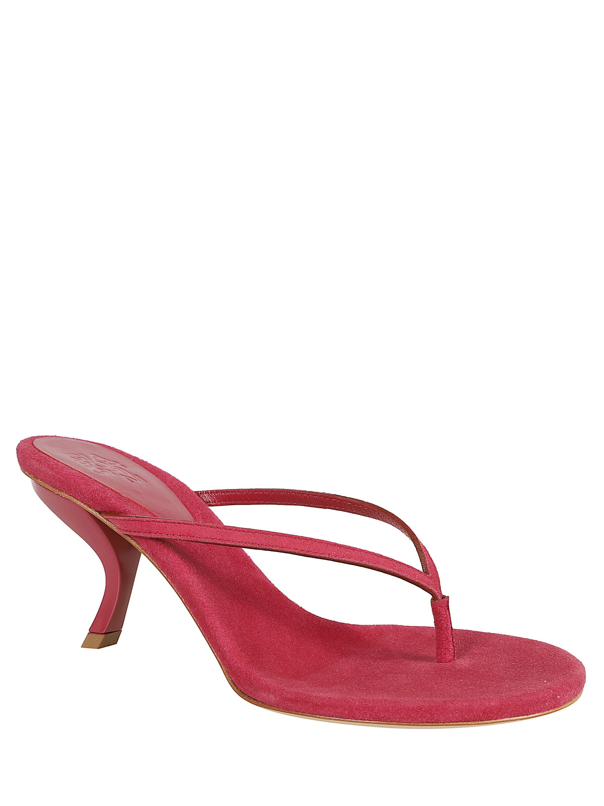 GIA BORGHINI Sandals Red Suede Leather