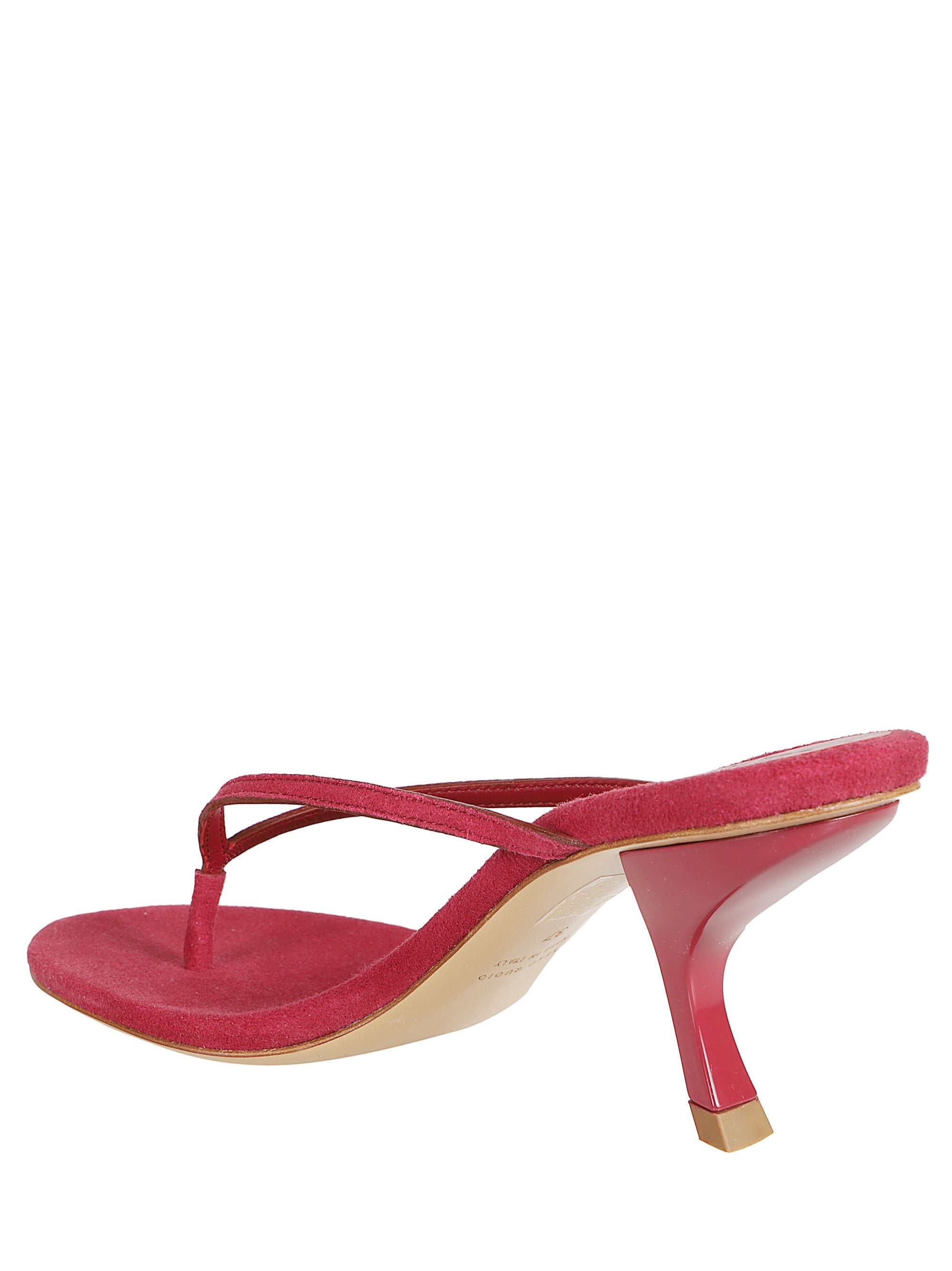 GIA BORGHINI Sandals Red Suede Leather