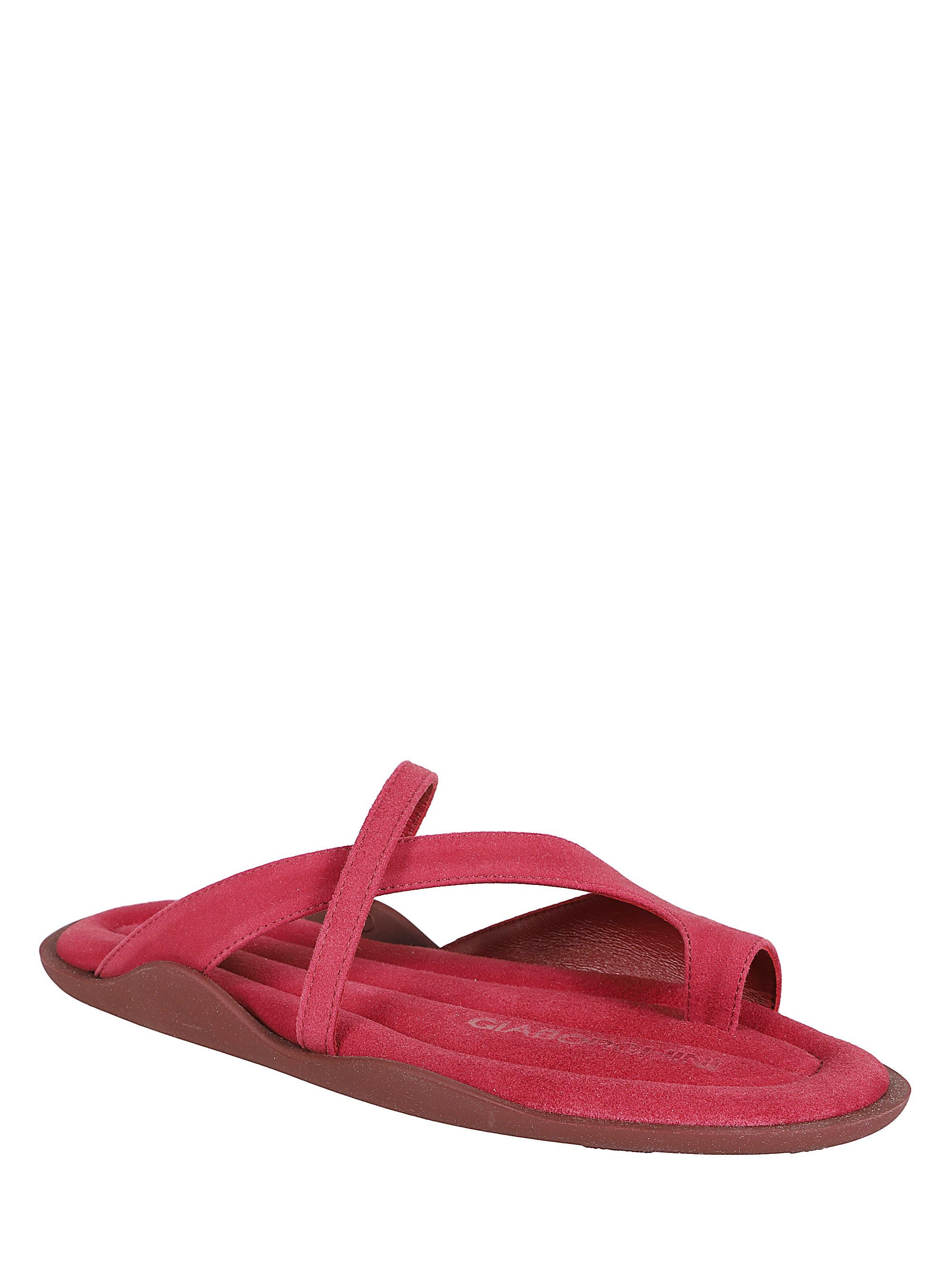 GIA BORGHINI Sandals Red Suede Leather