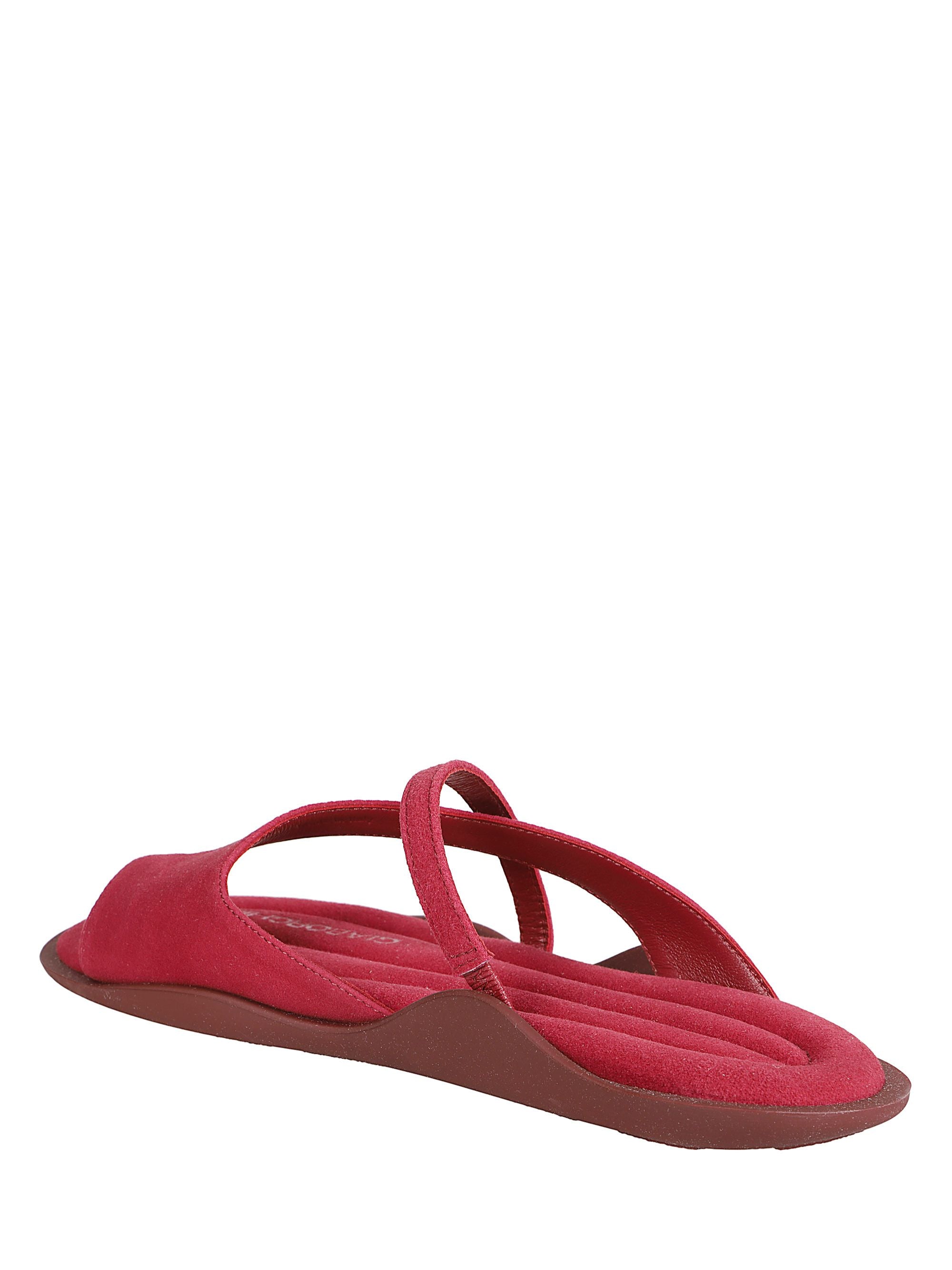 GIA BORGHINI Sandals Red Suede Leather